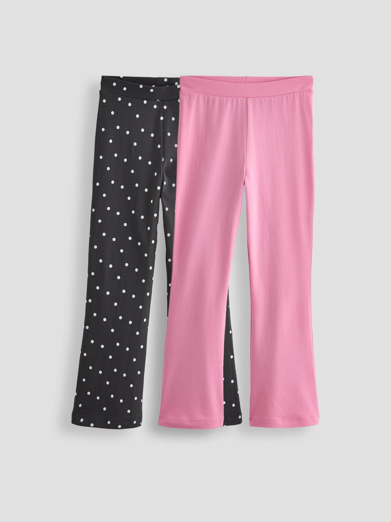 The Very Collection Girls 2 Pack Rib Flare Leggings - Multi