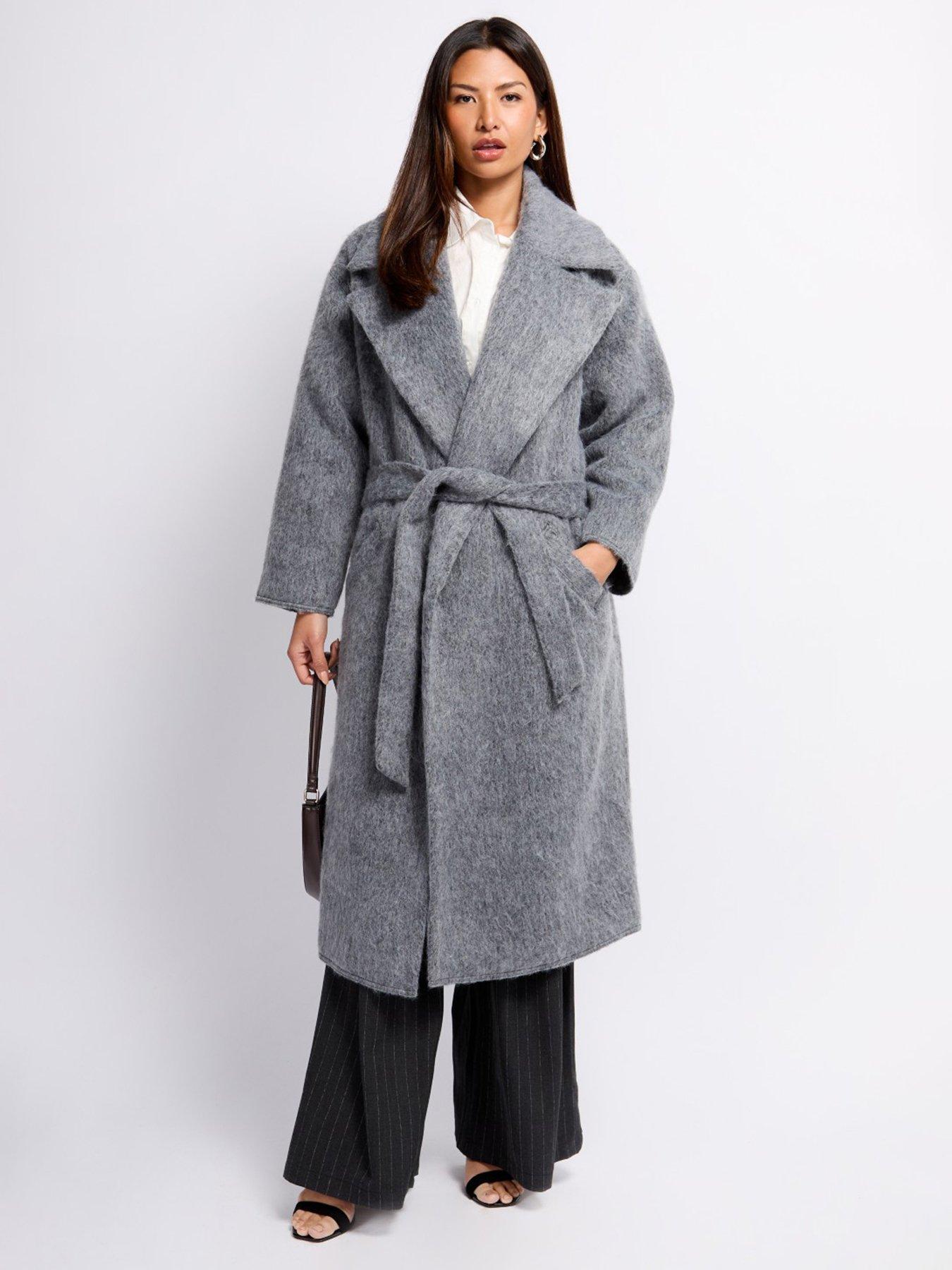 Little Mistress Wool Blend Coat- Grey