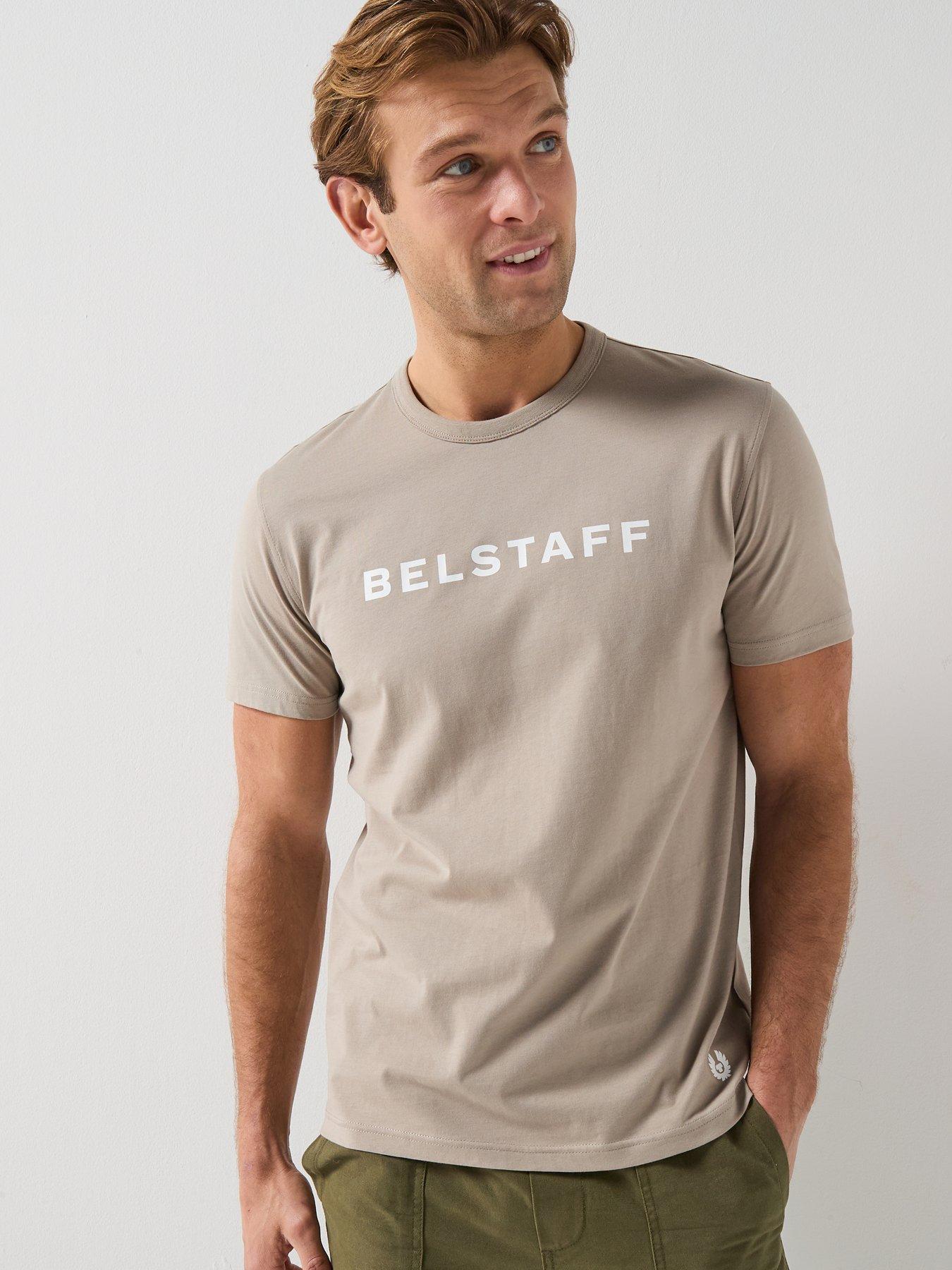 Belstaff Linear Logo T-Shirt - Dark Beige
