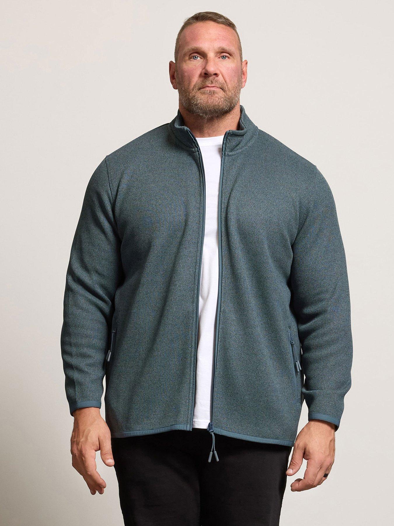 BadRhino Textured Zip Thru Sweatshirt - Beige