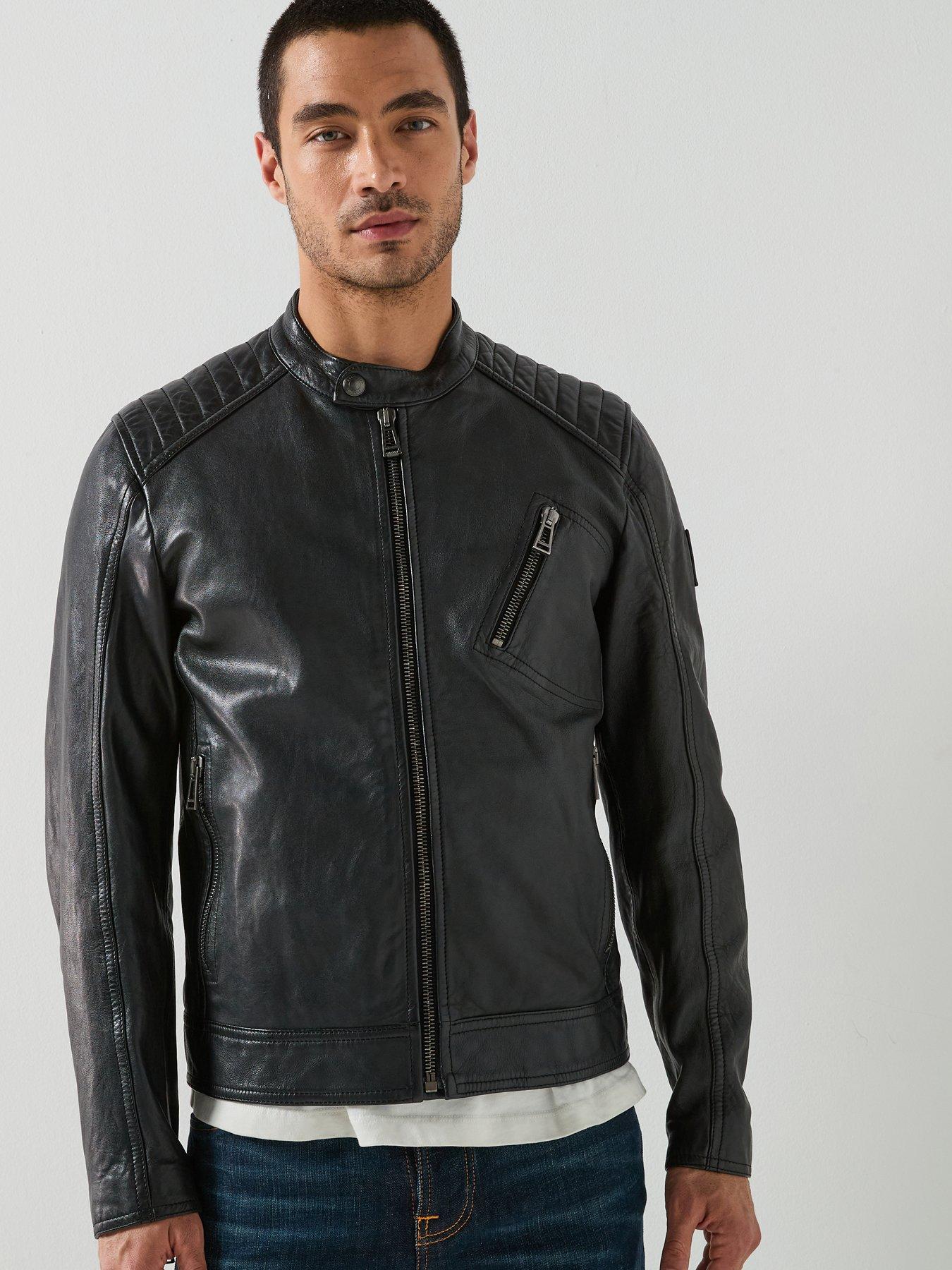 Image 1 of 6 of Belstaff V Racer Leather Jacket - Black