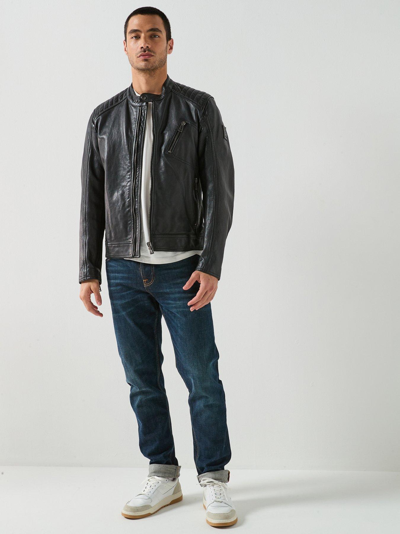 Image 3 of 6 of Belstaff V Racer Leather Jacket - Black