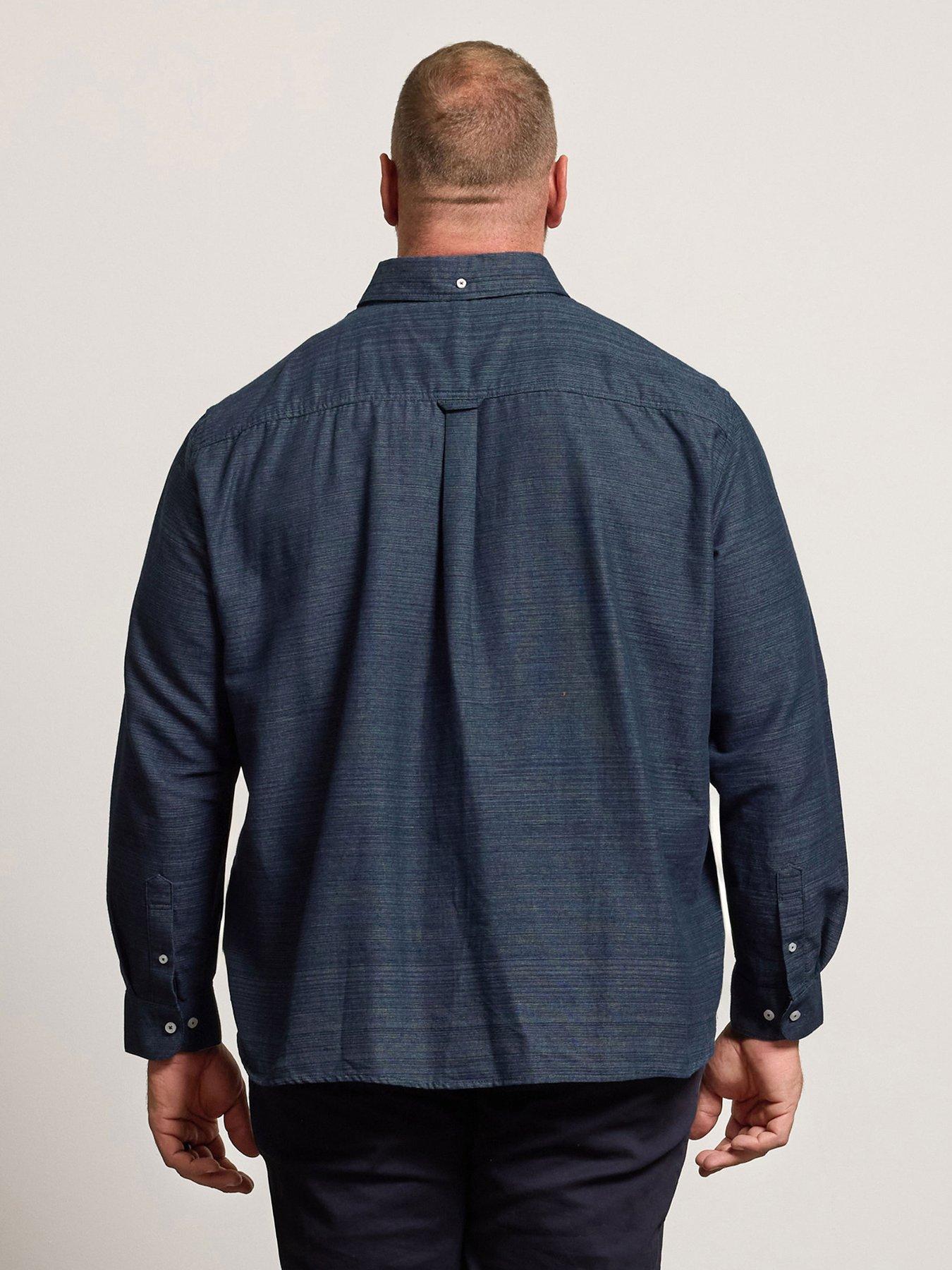 Image 2 of 6 of BadRhino Long Sleeve Slub Shirt - Blue