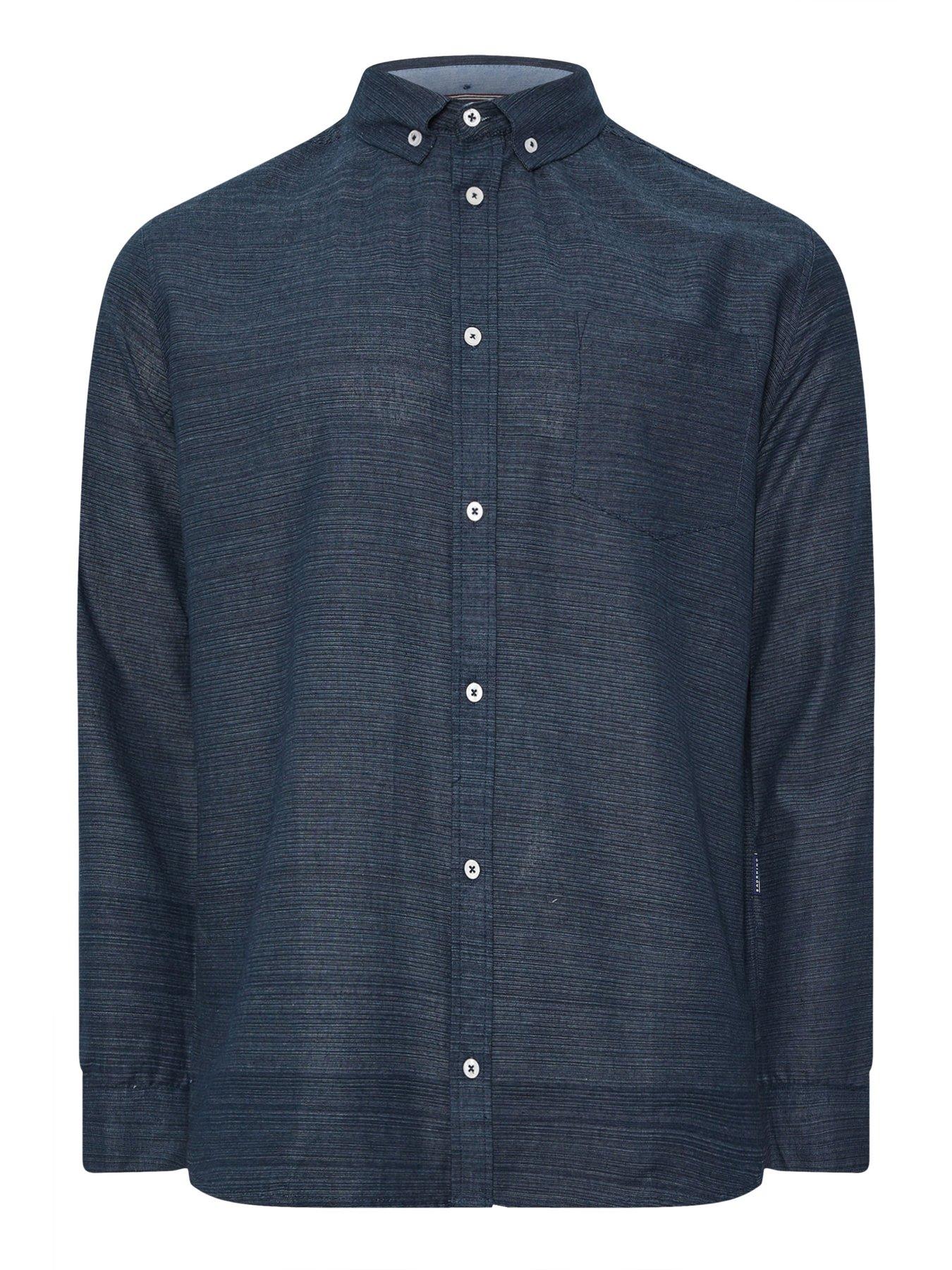 Image 5 of 6 of BadRhino Long Sleeve Slub Shirt - Blue