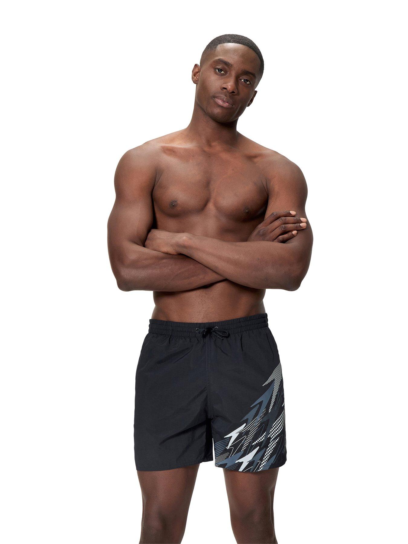 Speedo Mens Medley Logo 16Inch Swim Shorts - Dark Grey