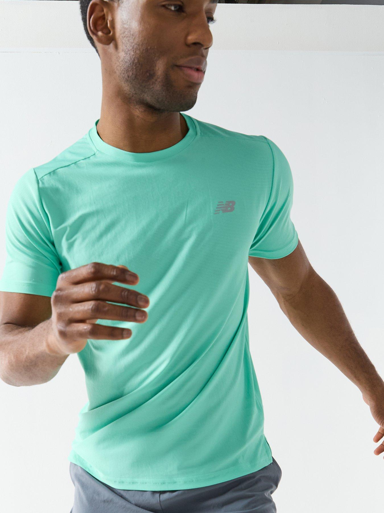 New Balance Mens Running Sport Essentials T-Shirt - Green