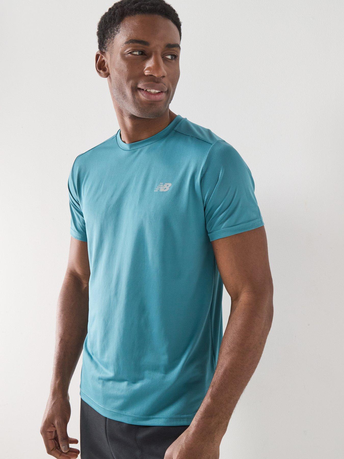New Balance Mens Running Sport Essentials T-Shirt, Green, Size Xl, Men