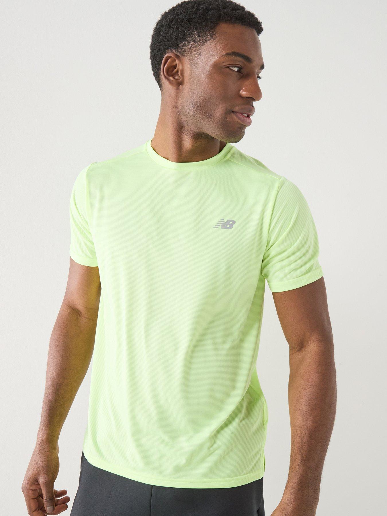 New Balance Mens Running Sport Essentials T-Shirt - Yellow