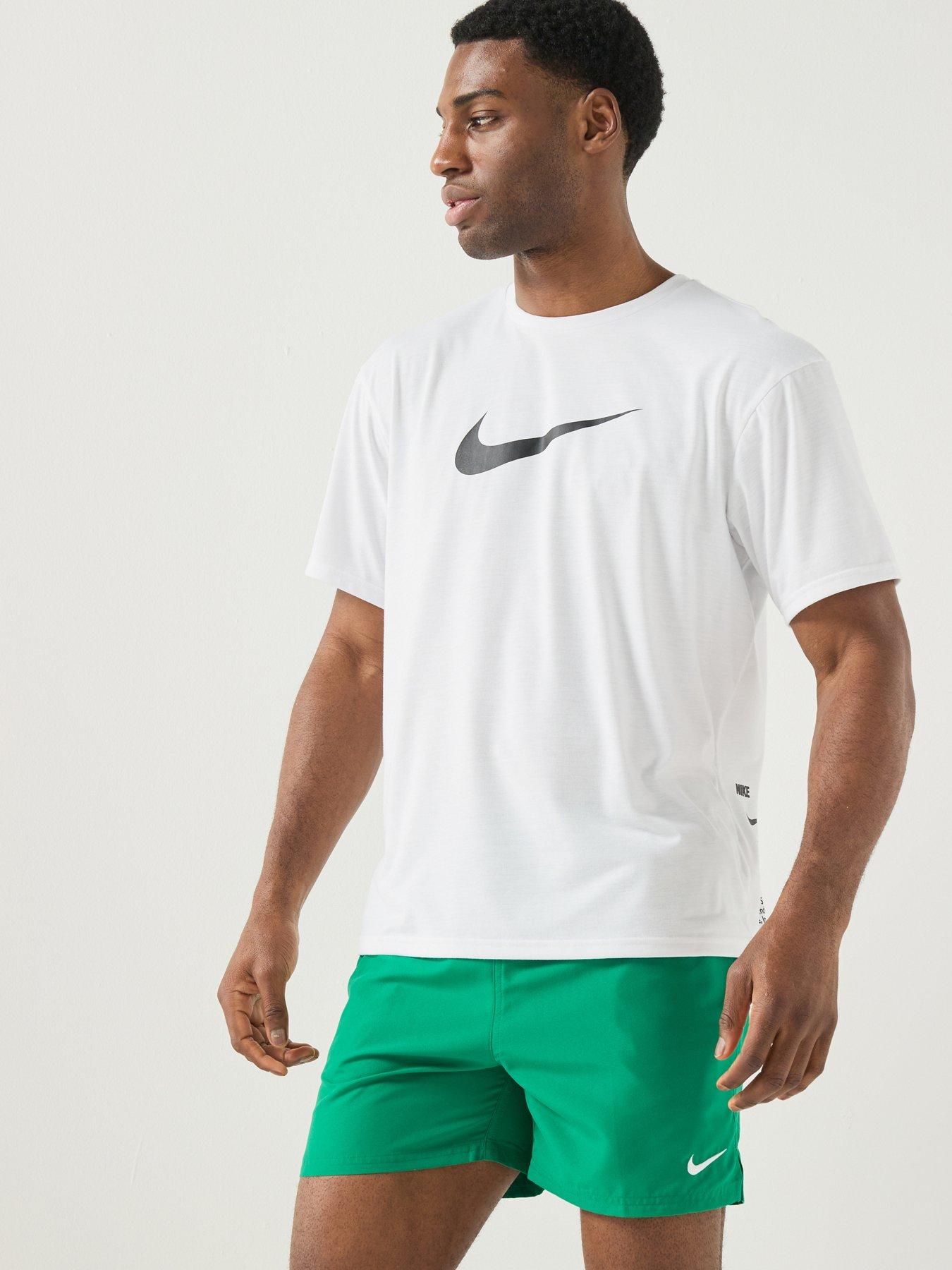 Image 1 of 5 of Nike Mens Short Sleeve Hydroguard T Shirt - White