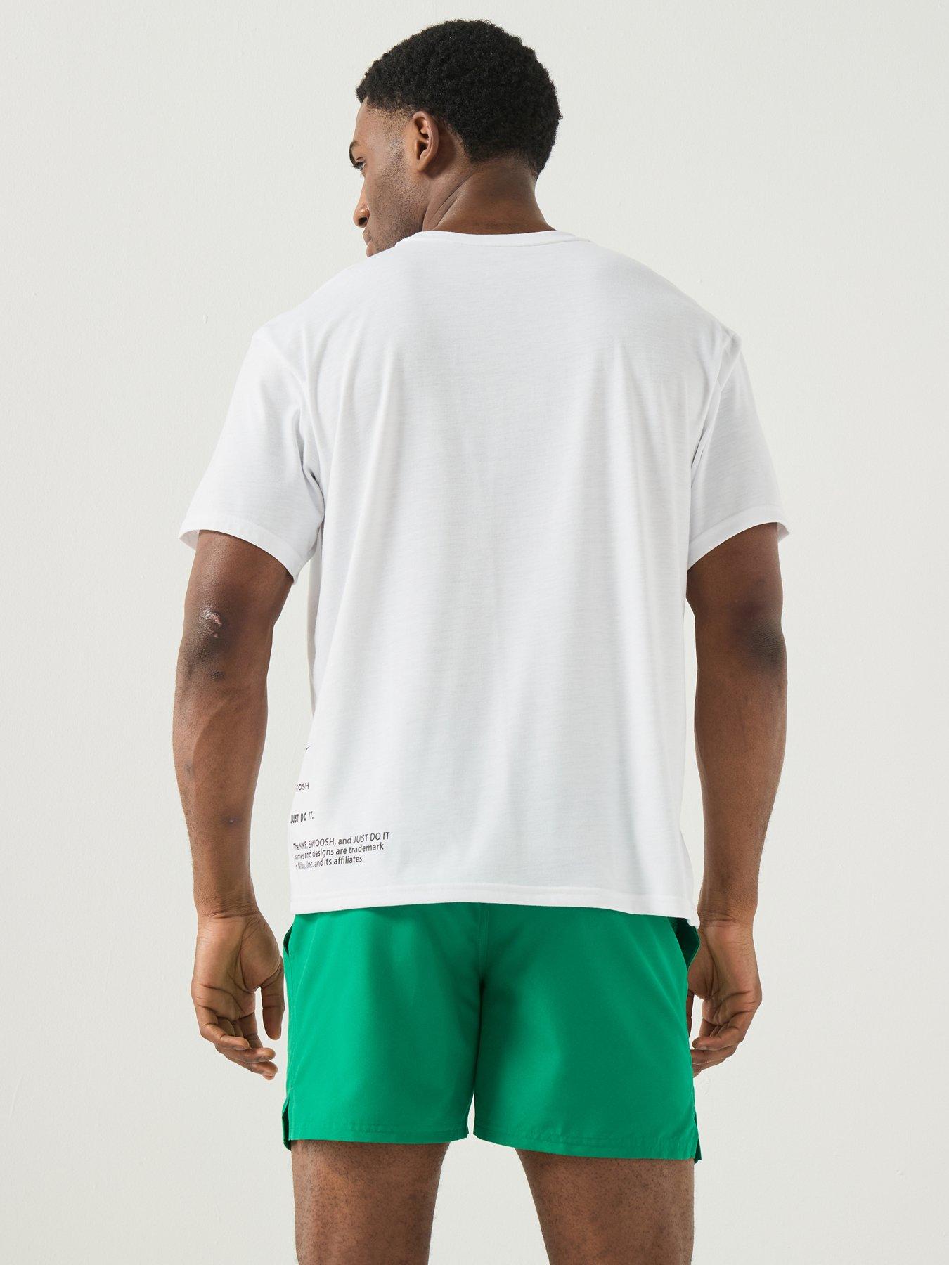 Image 2 of 5 of Nike Mens Short Sleeve Hydroguard T Shirt - White
