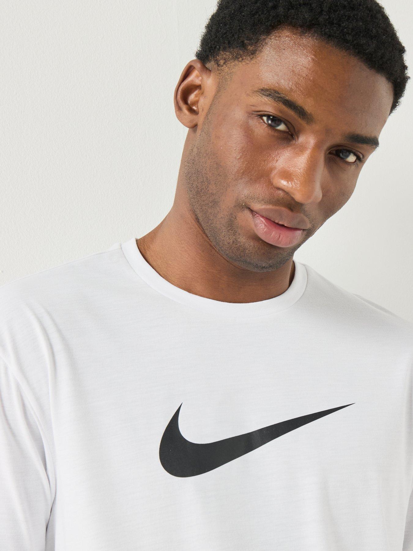 Image 4 of 5 of Nike Mens Short Sleeve Hydroguard T Shirt - White