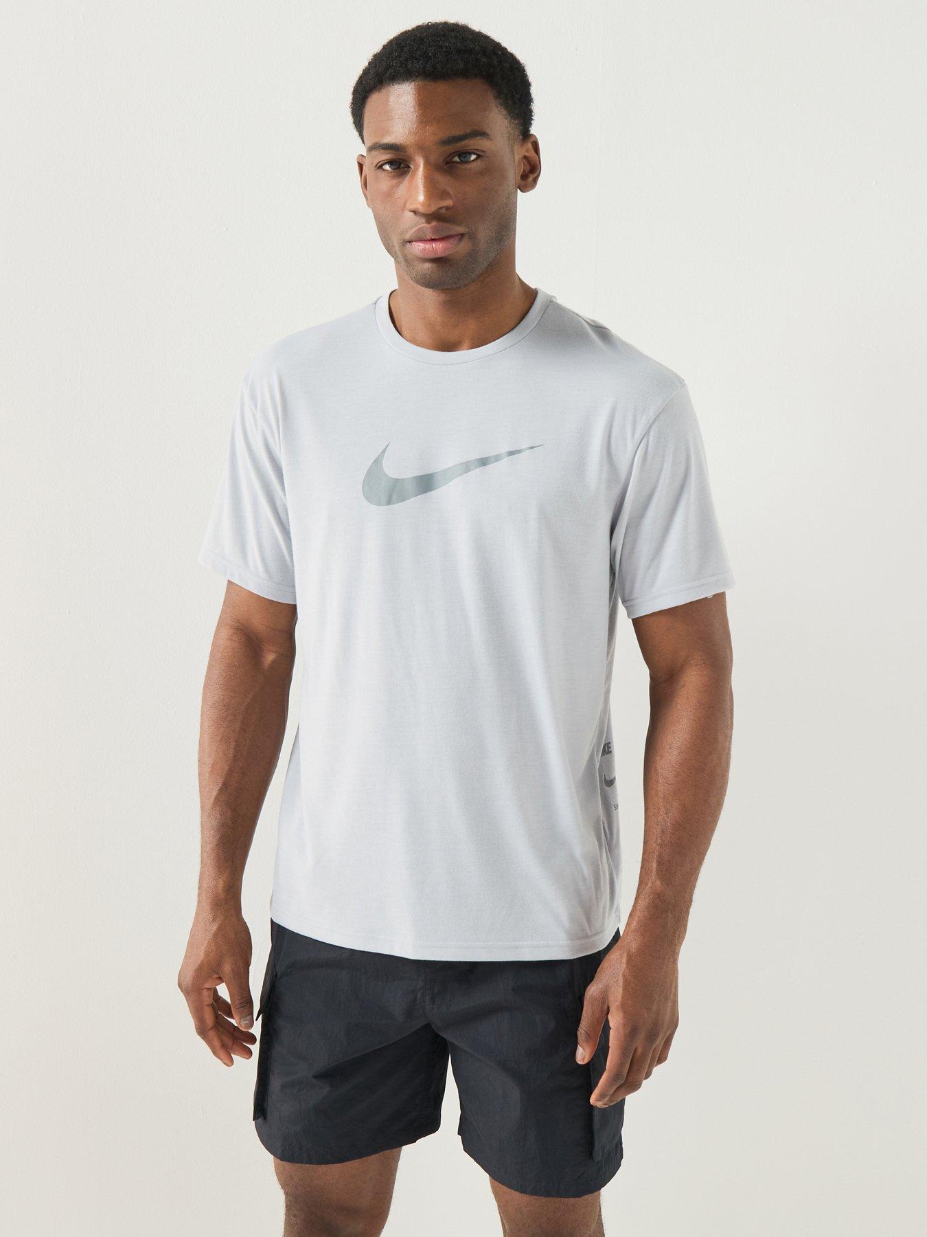 Image 1 of 7 of Nike Mens Short Sleeve Hydroguard T Shirt- Grey