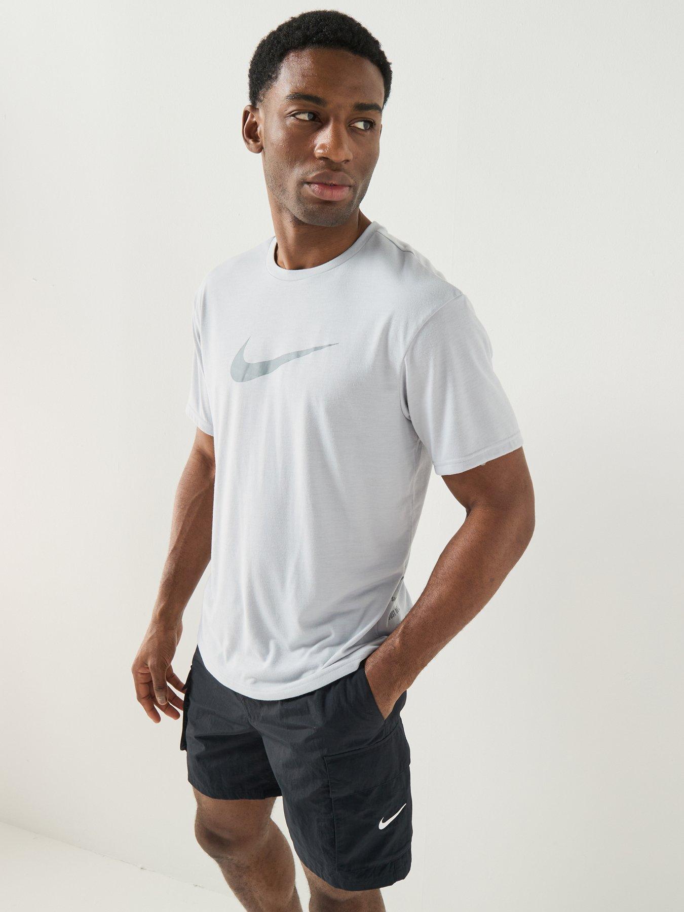Image 5 of 7 of Nike Mens Short Sleeve Hydroguard T Shirt- Grey