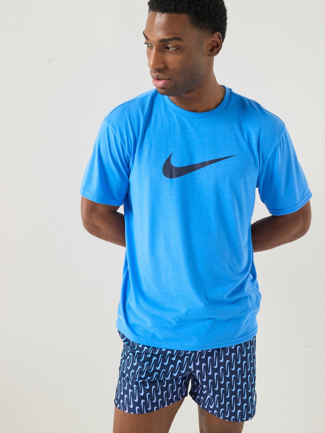 Nike Mens Short Sleeve Hydroguard T Shirt, Blue, Size Xs, Men
