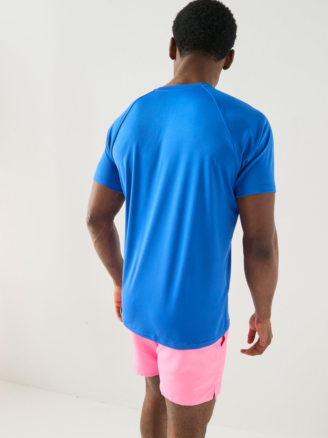 Image 2 of 6 of Nike Mens Short Sleeve Hydroguard T Shirt - Blue