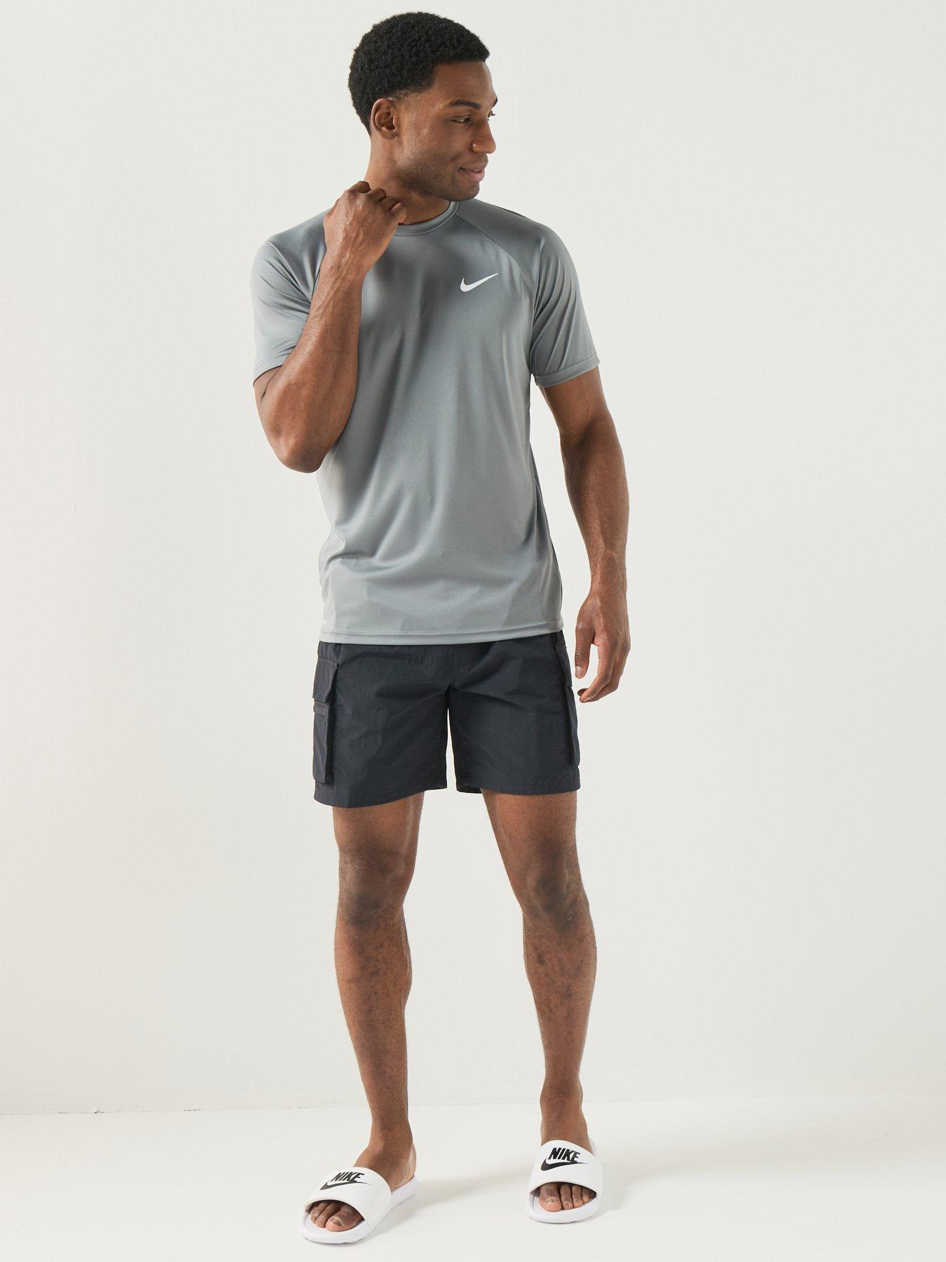 Image 3 of 5 of Nike Mens Short Sleeve Hydroguard T Shirt - Grey