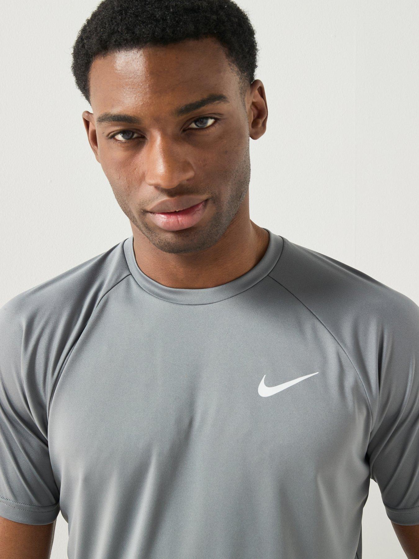 Image 4 of 5 of Nike Mens Short Sleeve Hydroguard T Shirt - Grey