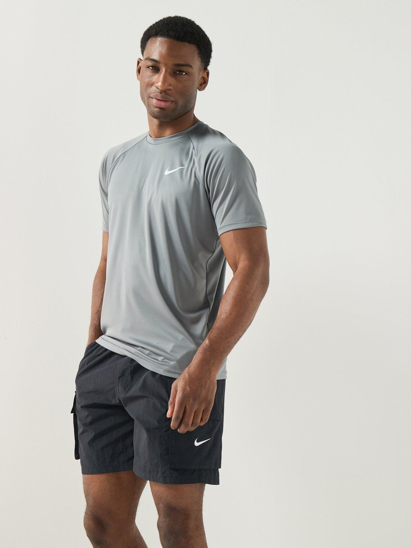 Image 5 of 5 of Nike Mens Short Sleeve Hydroguard T Shirt - Grey