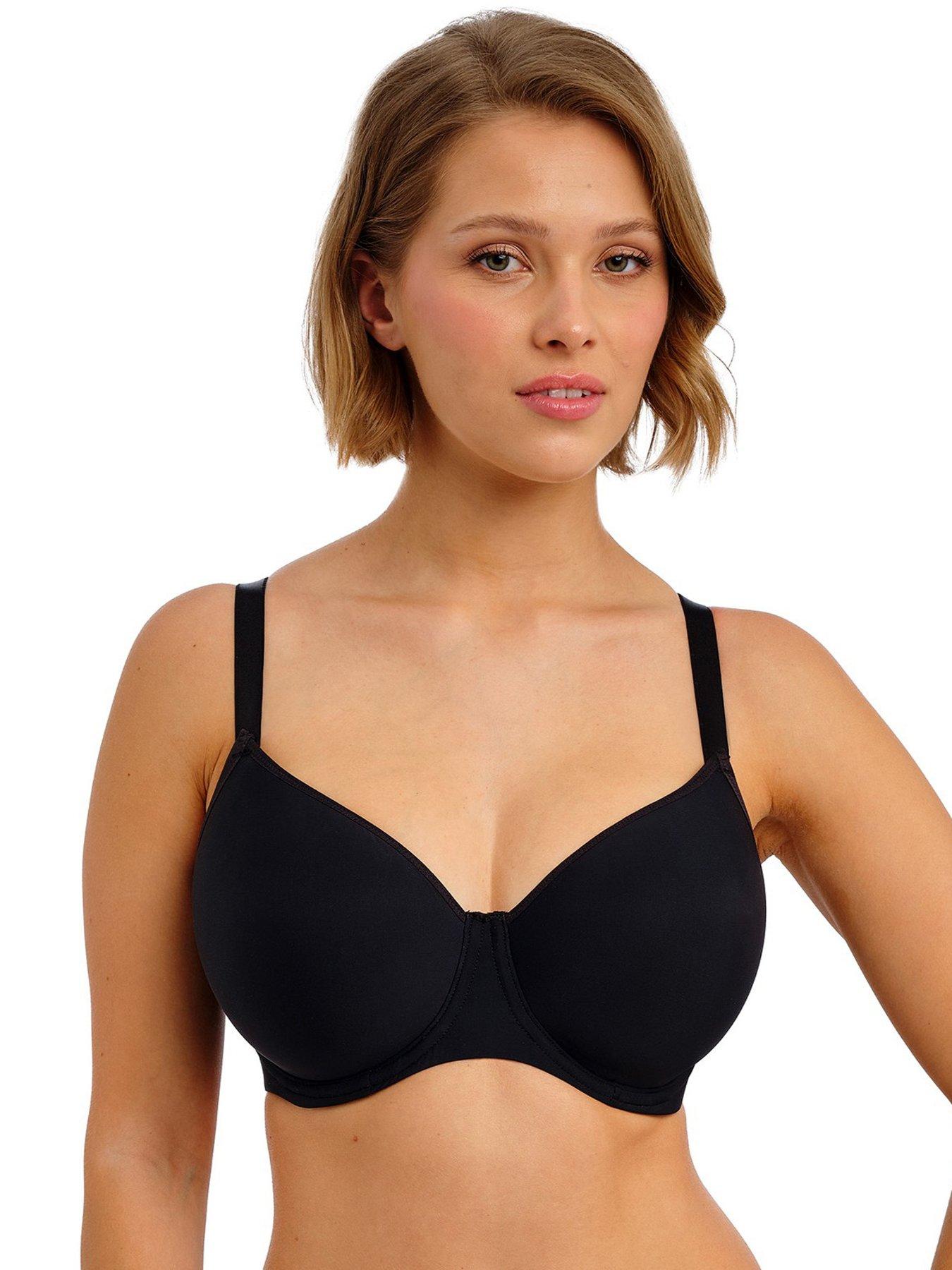 Freya Essentially Smooth Underwire Moulded Balcony T-Shirt Bra - Black