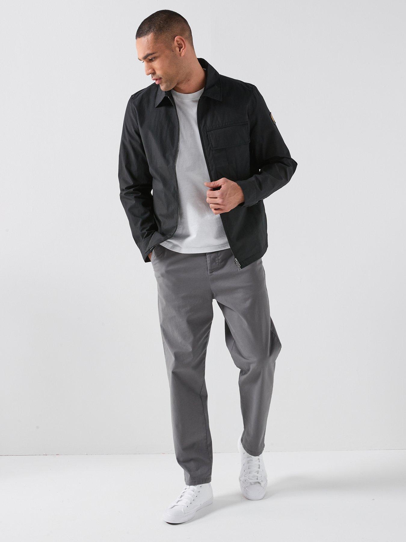 Image 3 of 5 of Belstaff Cargo Cotton Zip Overshirt - Black