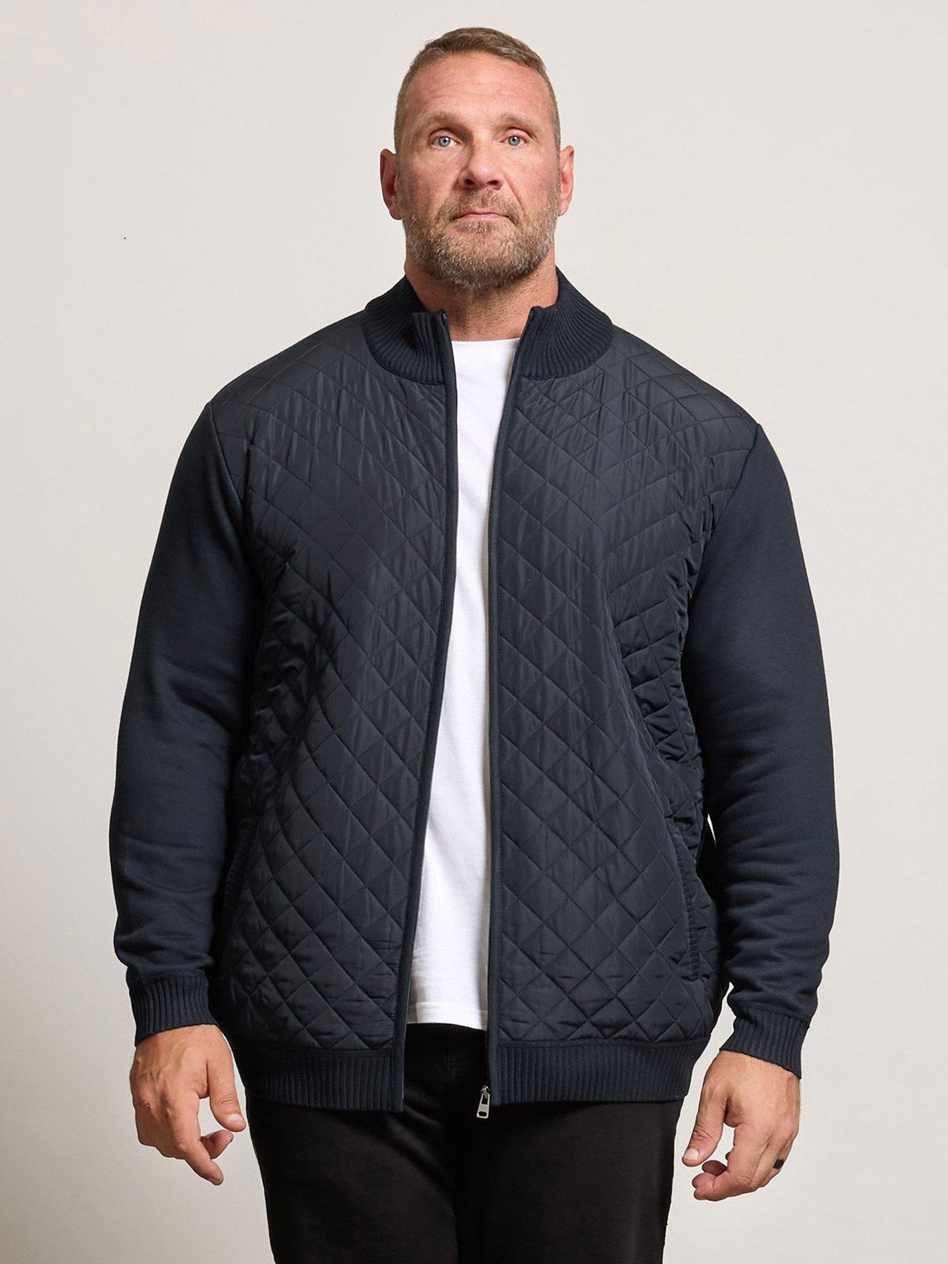 BadRhino Diamond Quilted Fleece Zip Up - Blue