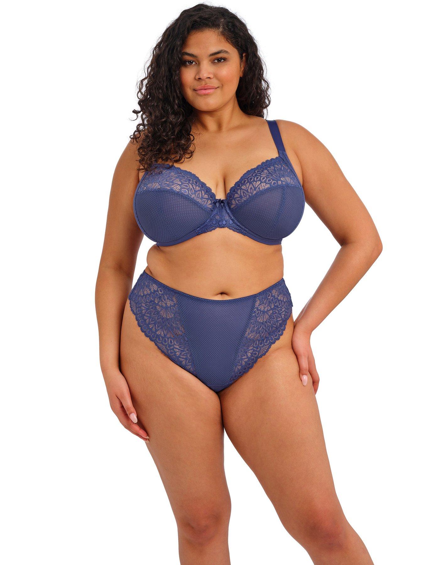 Image 3 of 3 of Elomi Lace Thong - Blue