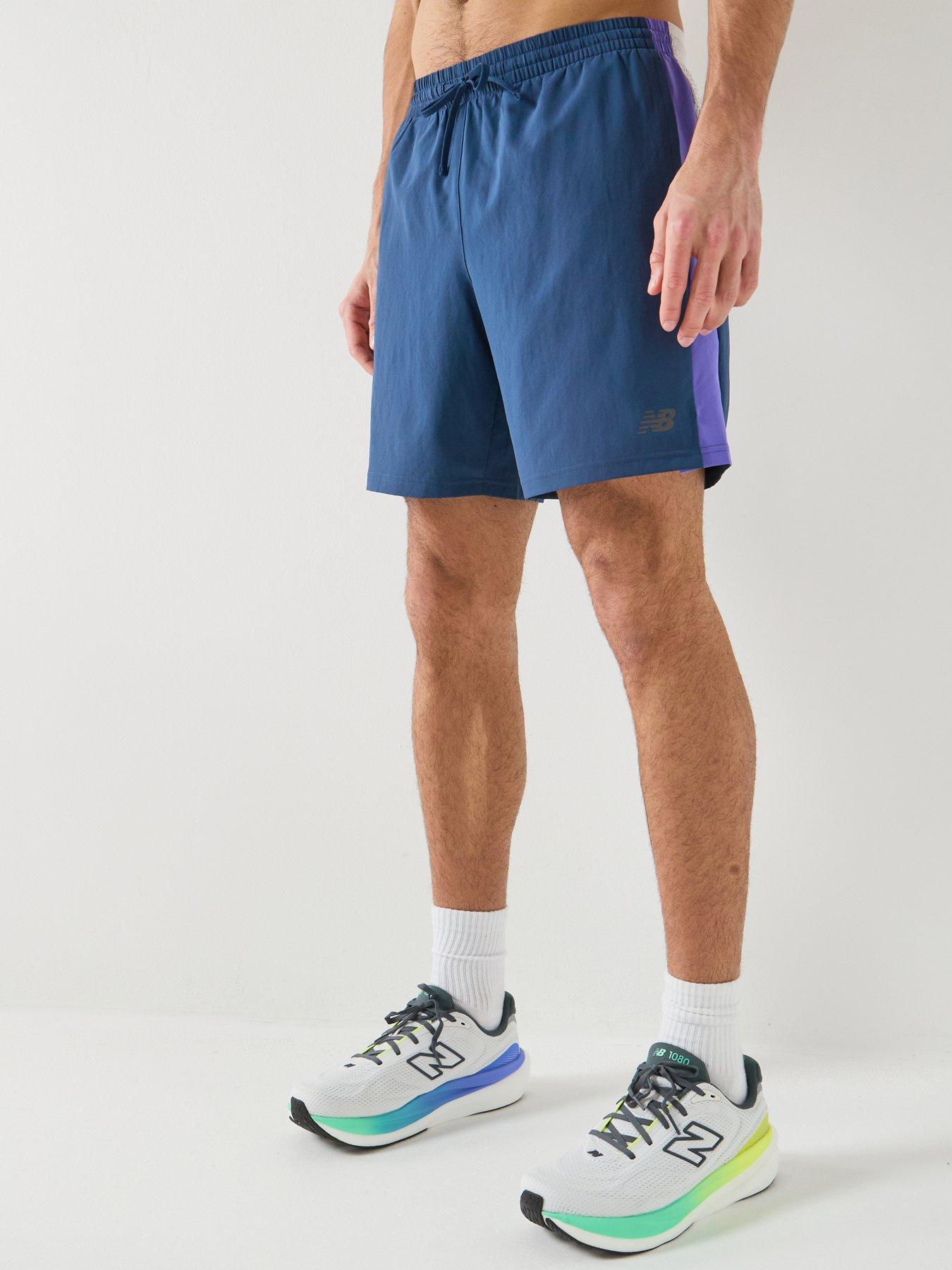 New Balance Mens Running 67 Fast Days 7 Inch Short - Navy