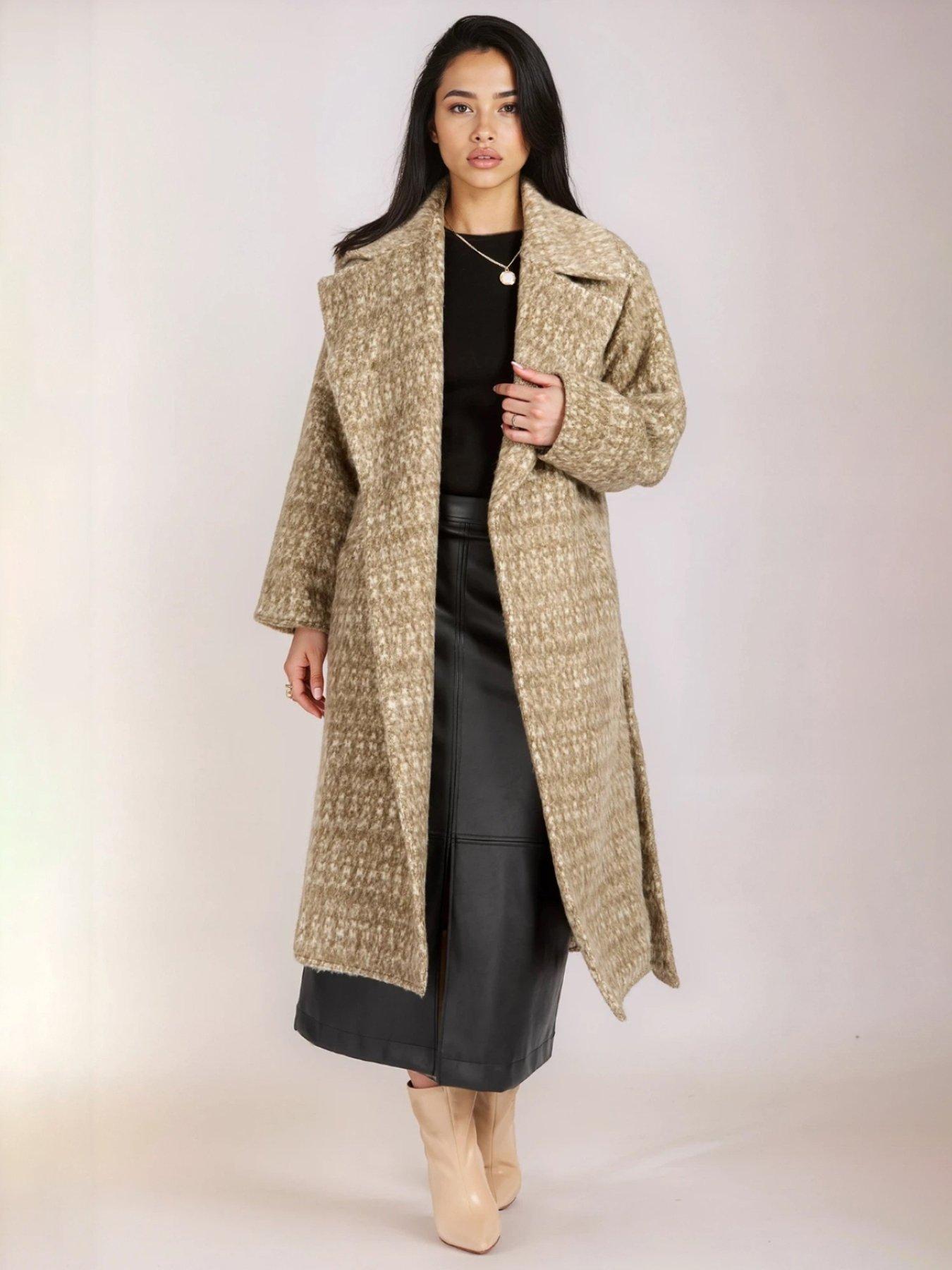 Little Mistress Wool Blend Coat - Beige