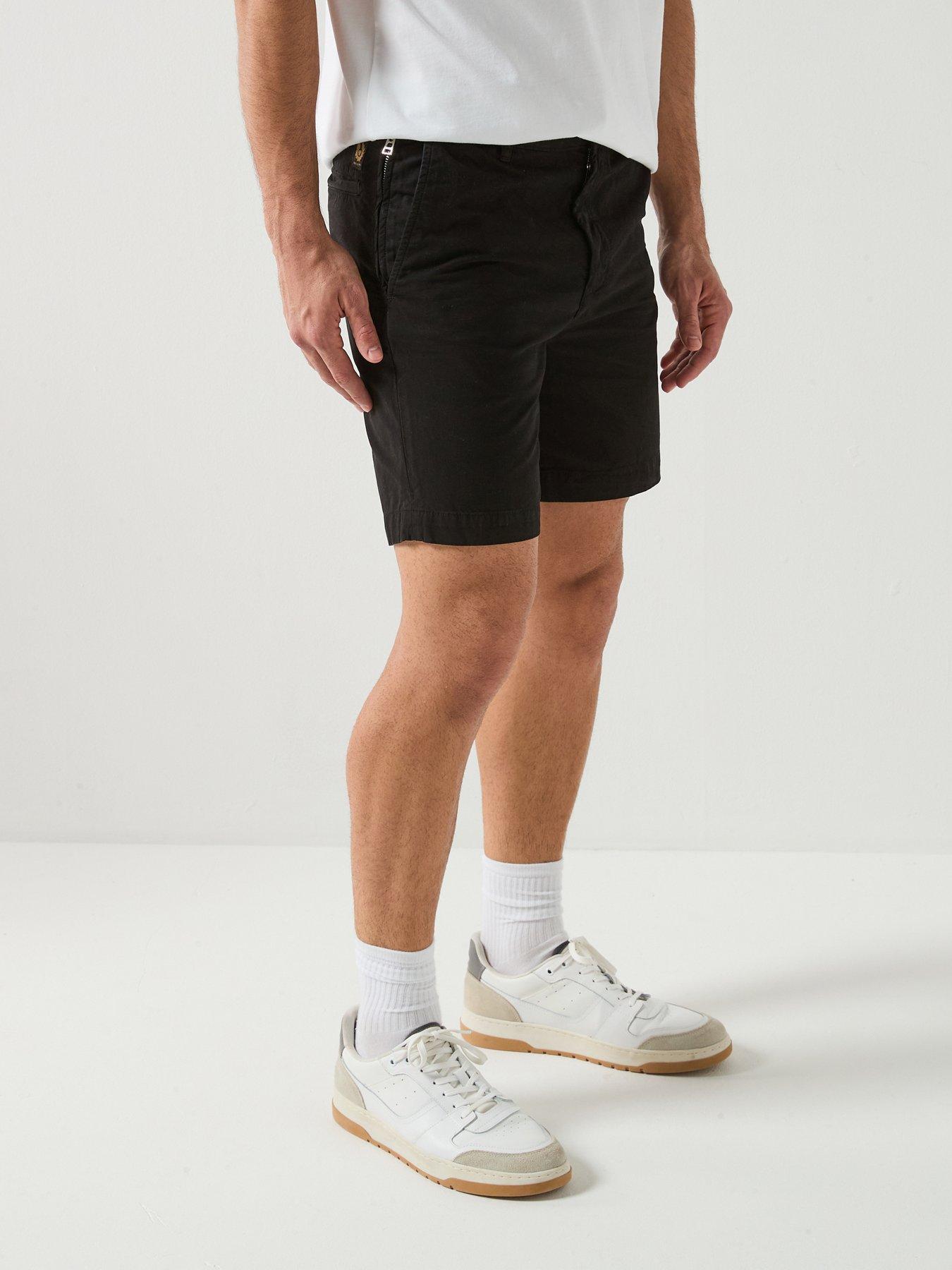 Belstaff Rally Chino Shorts, Black, Size 38, Men