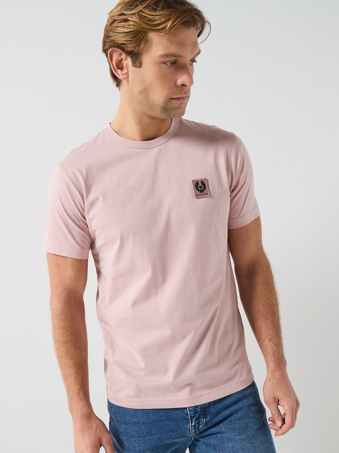Belstaff Patch Logo T-Shirt, Pink, Size S, Men