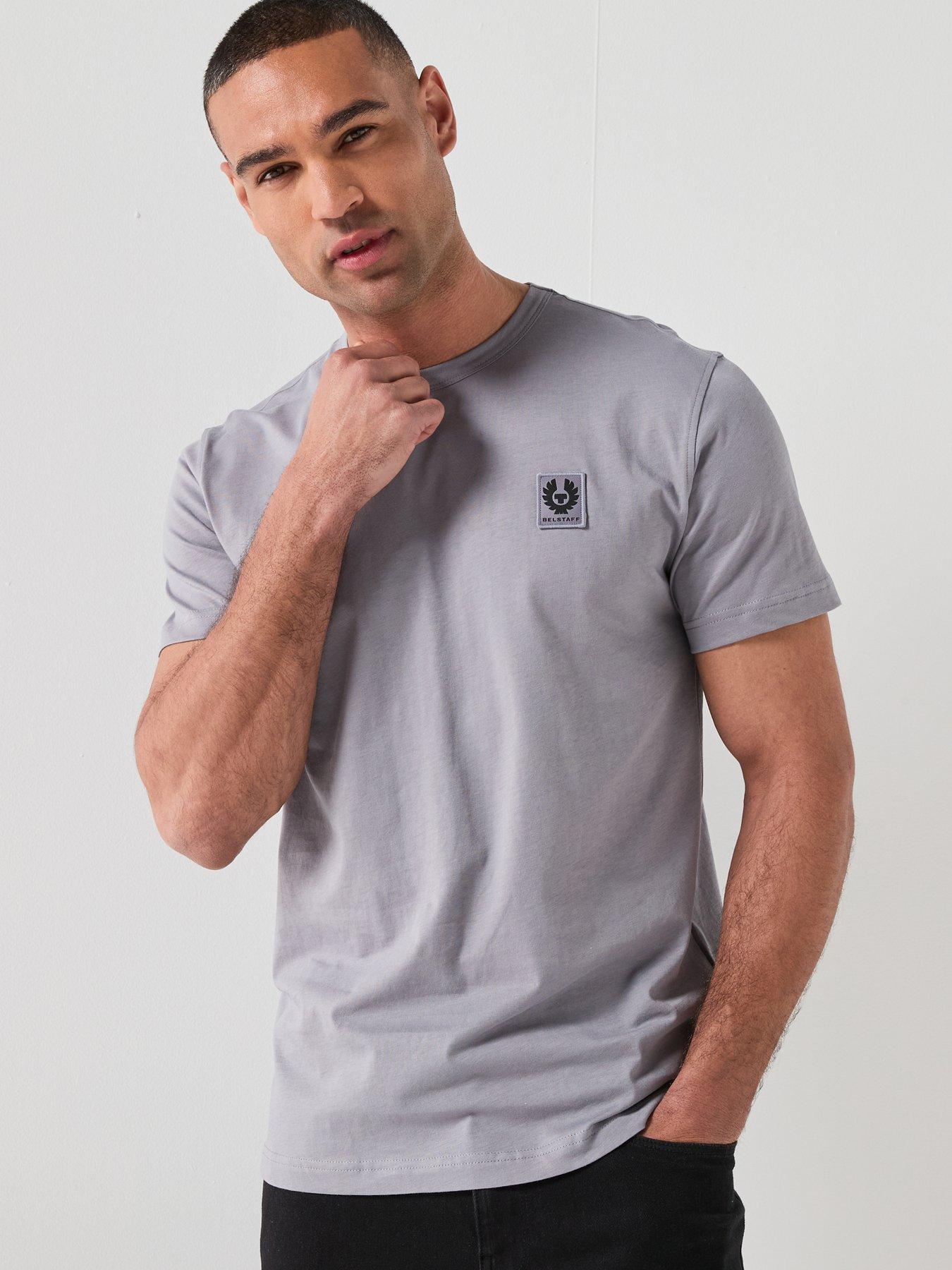 Belstaff Left Chest Patch Logo Regular Fit T-shirt - Dark Blue