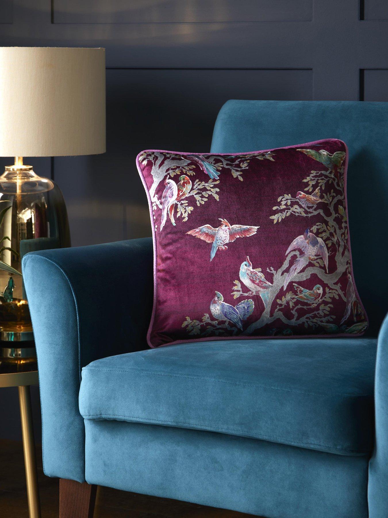 Laurence Llewelyn-Bowen Birdity Absurdity Filled Cushion- Pink - Image 3
