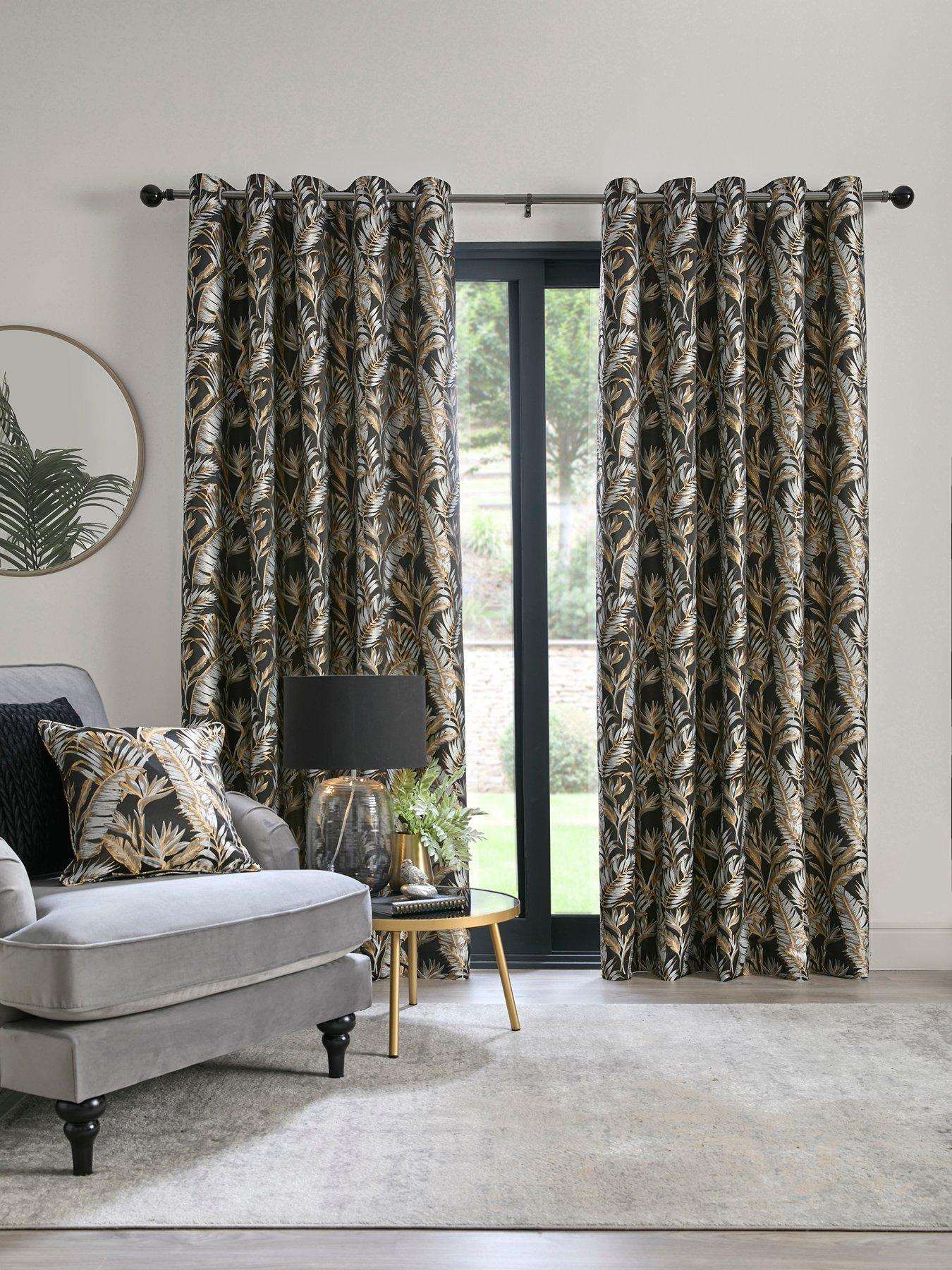 Laurence Llewelyn-Bowen Paradise Palm Eyelet Curtains