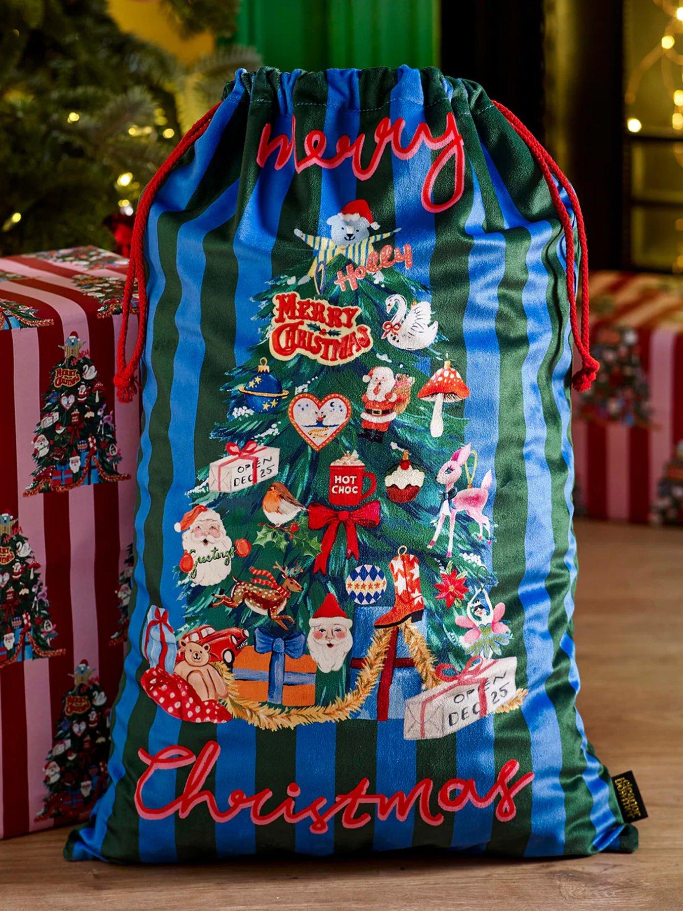 Eleanor Bowmer Christmas Tree Velvet Santa Sack