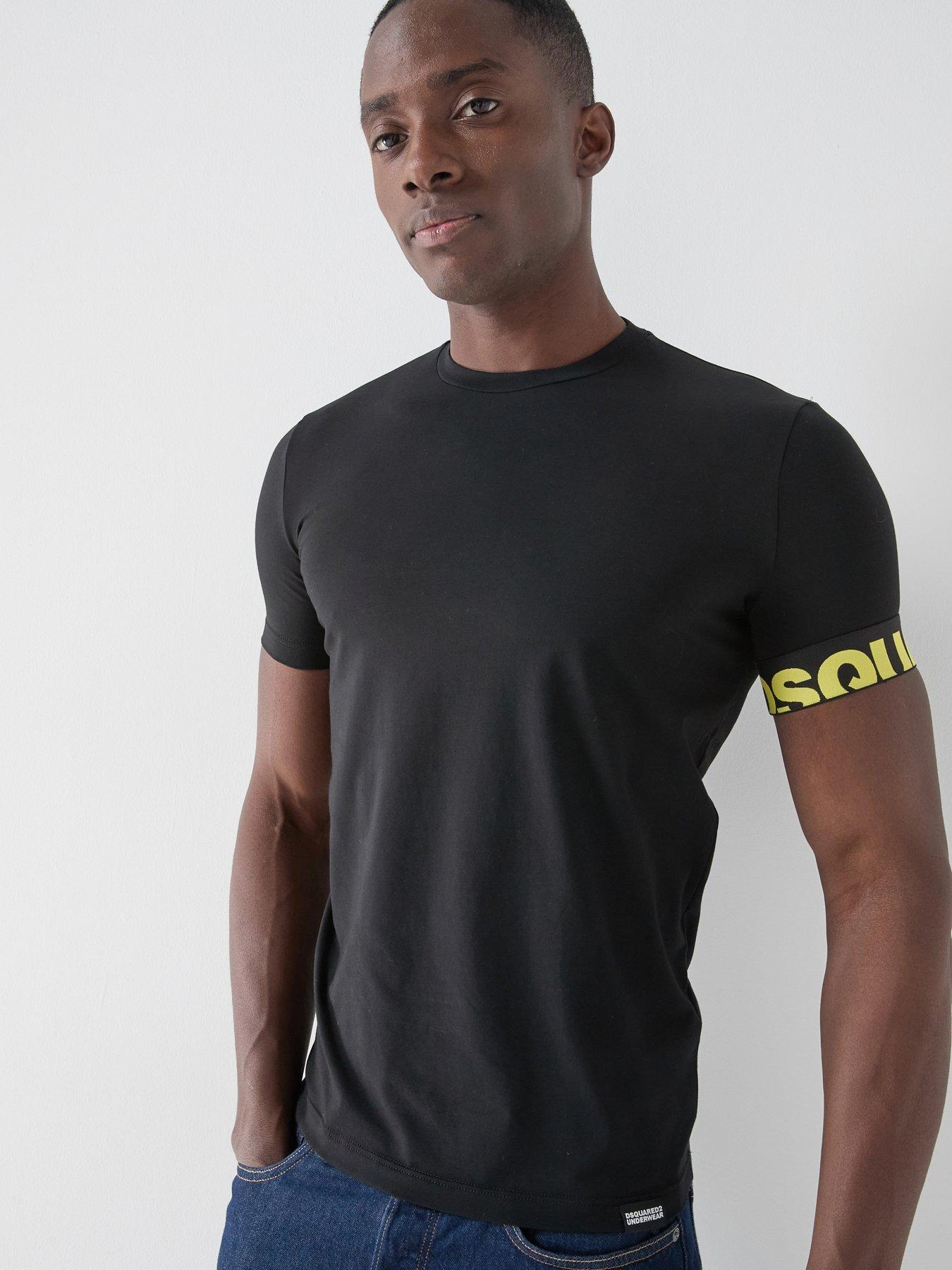 Dsquared2 Dsquared Sunset Chaser Logo Arm Band Short Sleeve T-shirt - Black