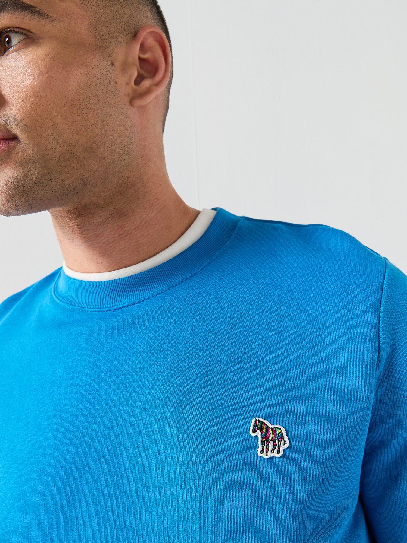 Image 6 of 6 of PS PAUL SMITH Regular Fit Zebra Crew Sweat - Blue