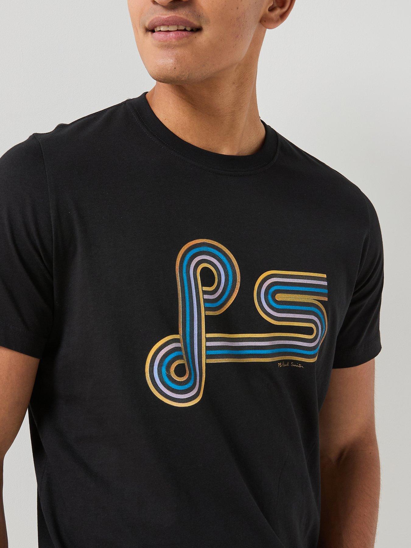 PS PAUL SMITH Regular Fit Swirly Logo T-shirt - Black | Very