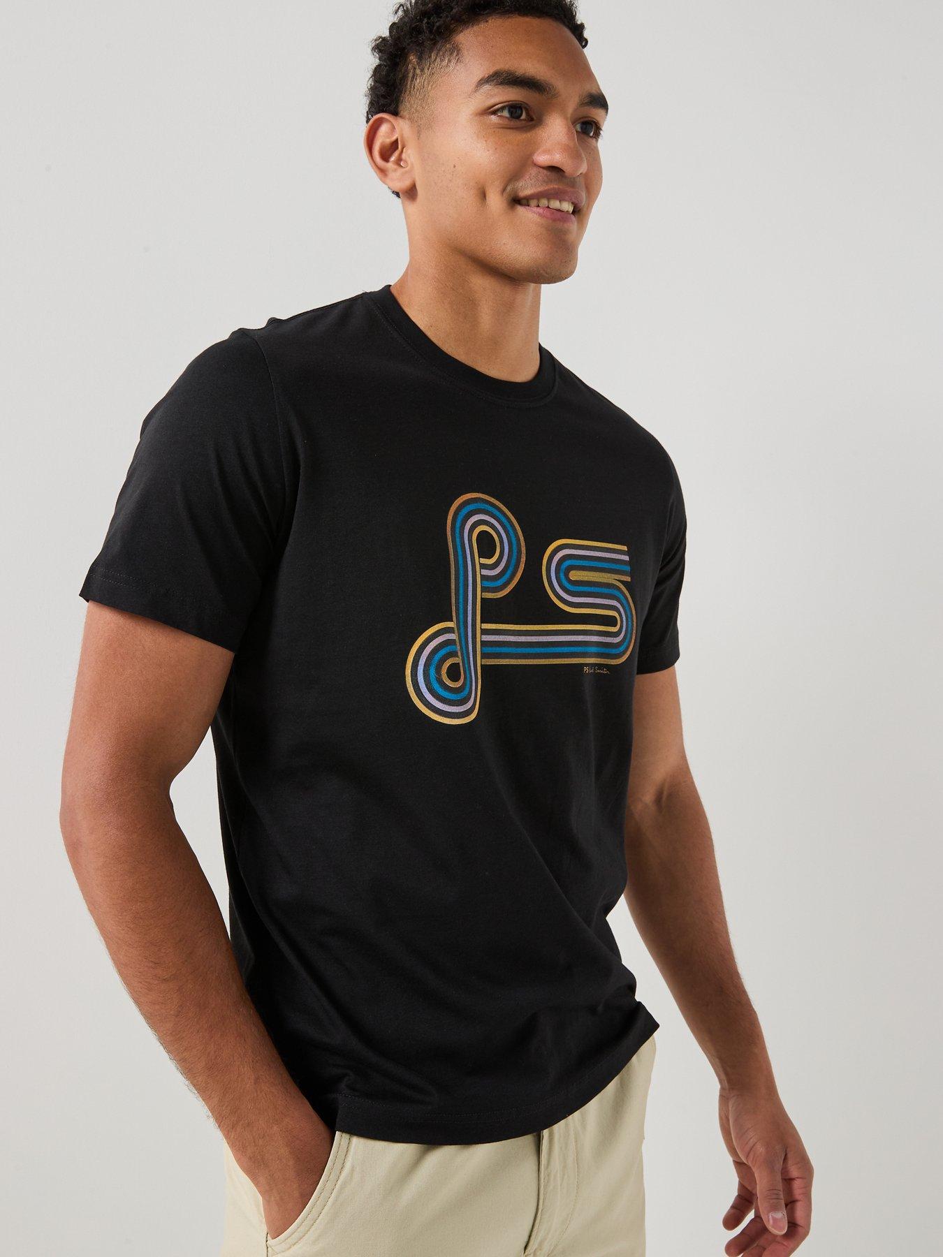 PS PAUL SMITH Regular Fit Swirly Logo T-shirt - Black | Very