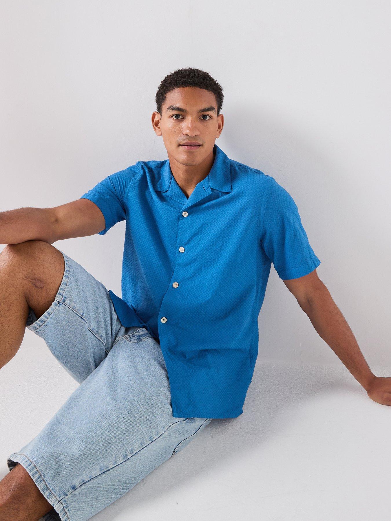 Image 1 of 6 of PS PAUL SMITH Regular Short Sleeve Shirts - Blue