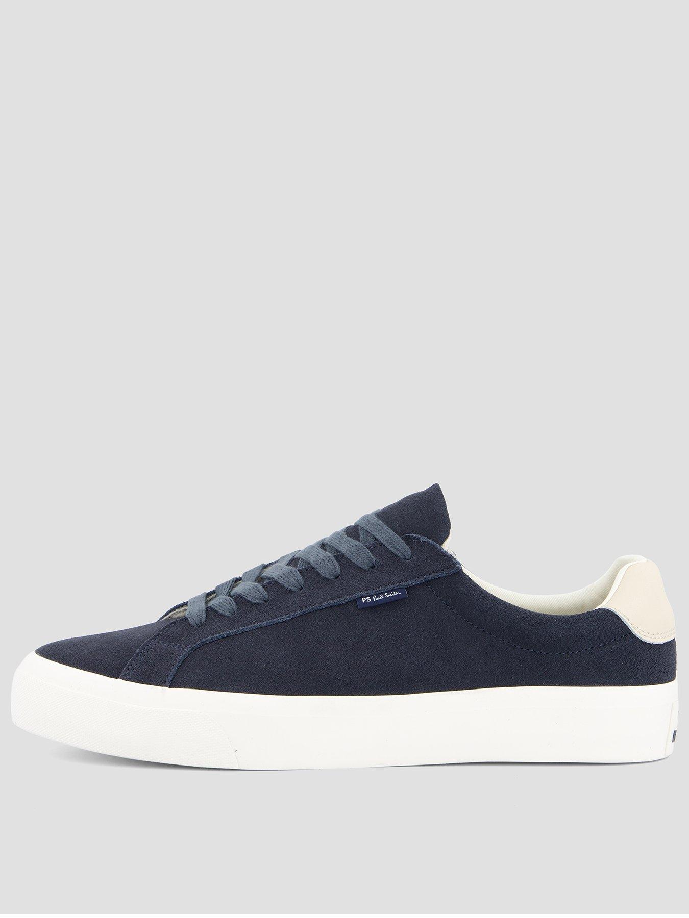 PS PAUL SMITH Amos Suede Trainers, Navy, Size 7, Men