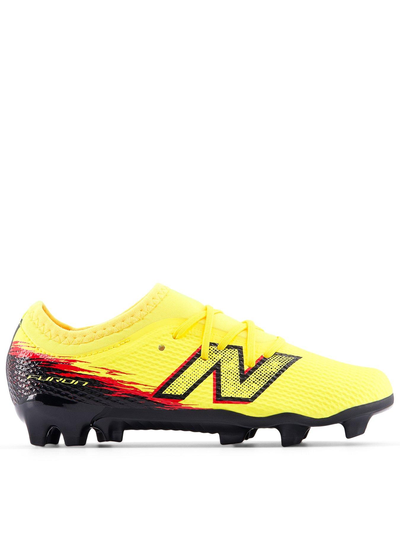 New Balance Junior Furon Academy Firm Ground Football Boots - Yellow/black