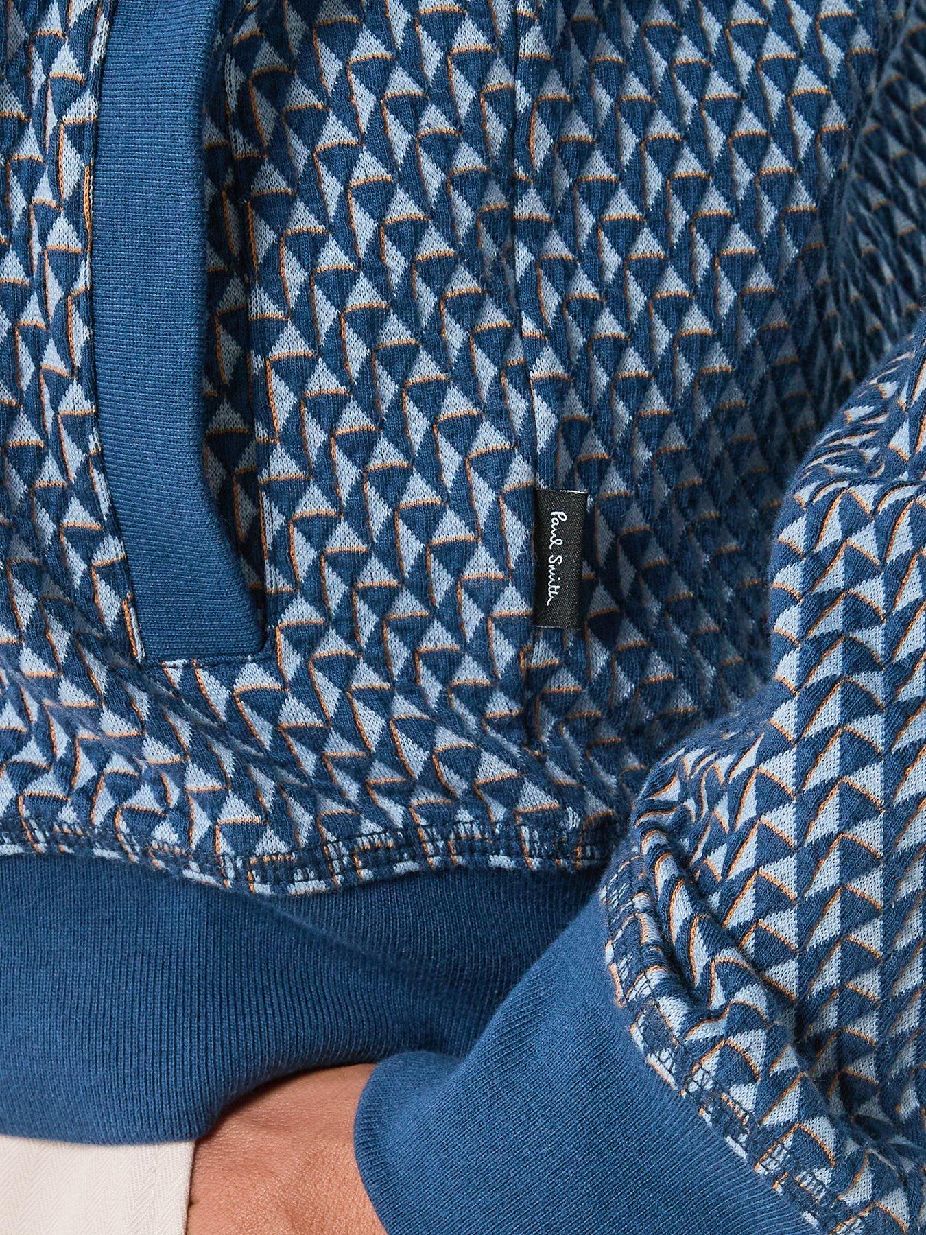 Image 4 of 4 of PS PAUL SMITH Regular Fit Collared Knitted Cardigan - Blue