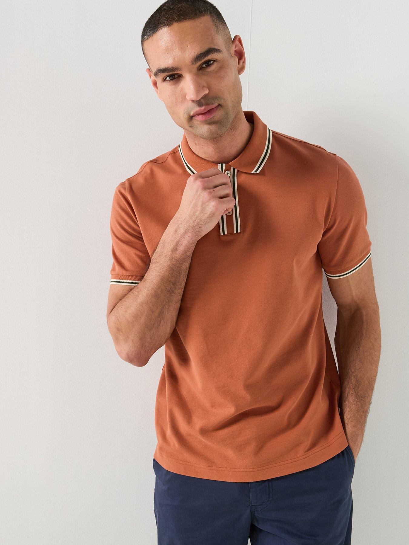 Ps Paul Smith Regular Fit Tipped Placket Polo Shirt - Red