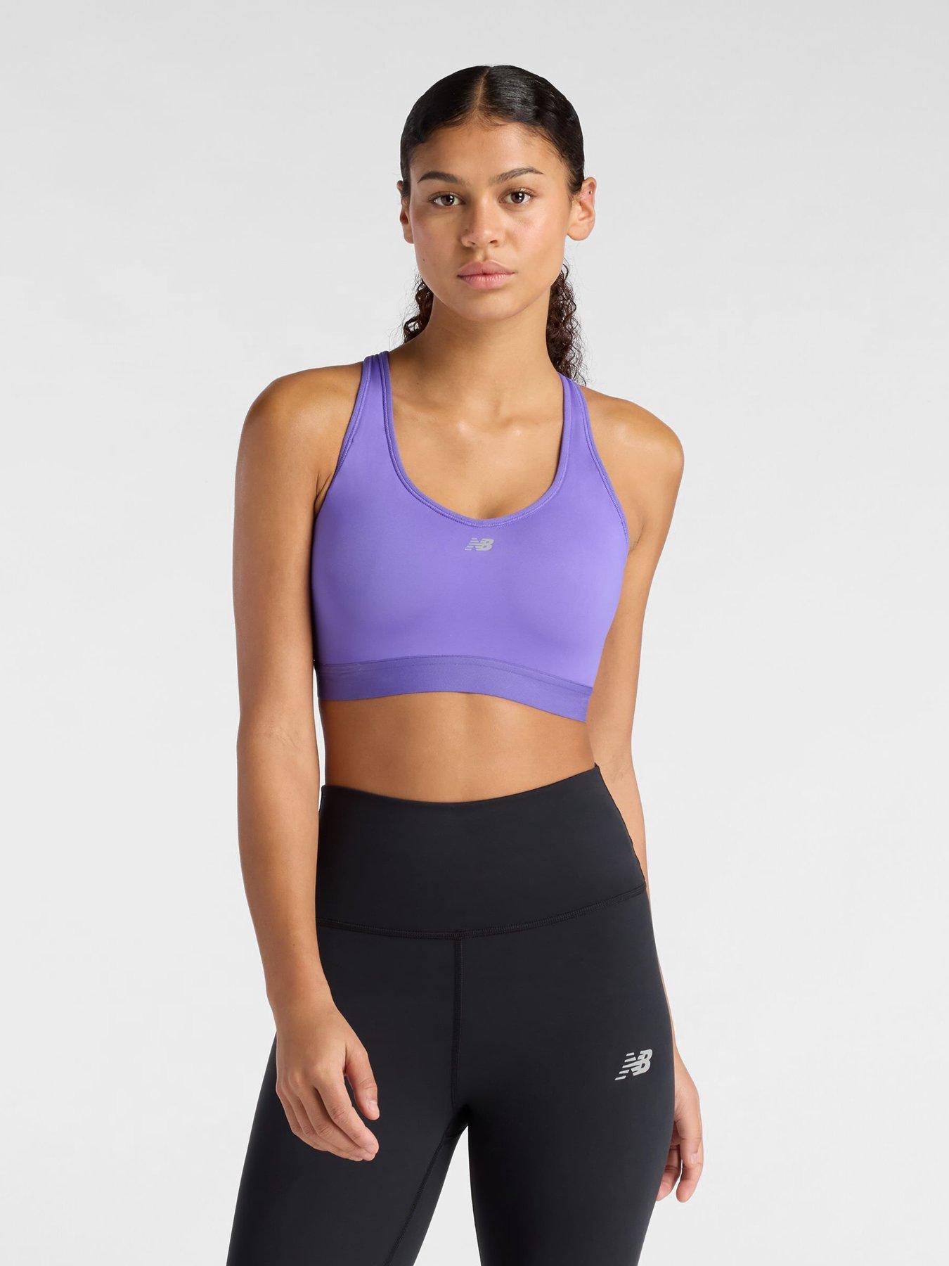 Image 1 of 5 of New Balance Womens Running Essential Run Bra - Purple