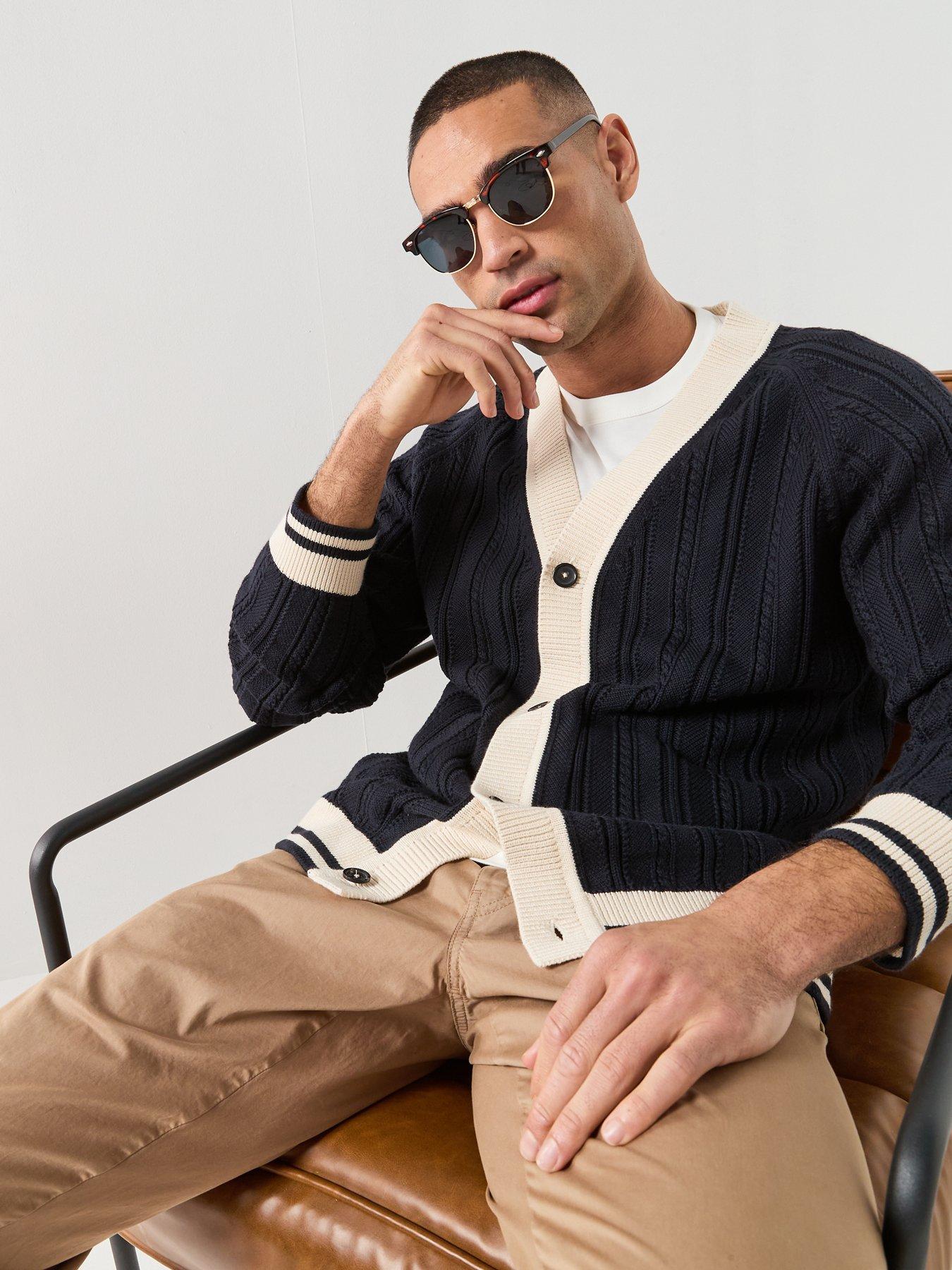 Image 4 of 6 of PS PAUL SMITH Button Through Knitted Cardigan - Navy