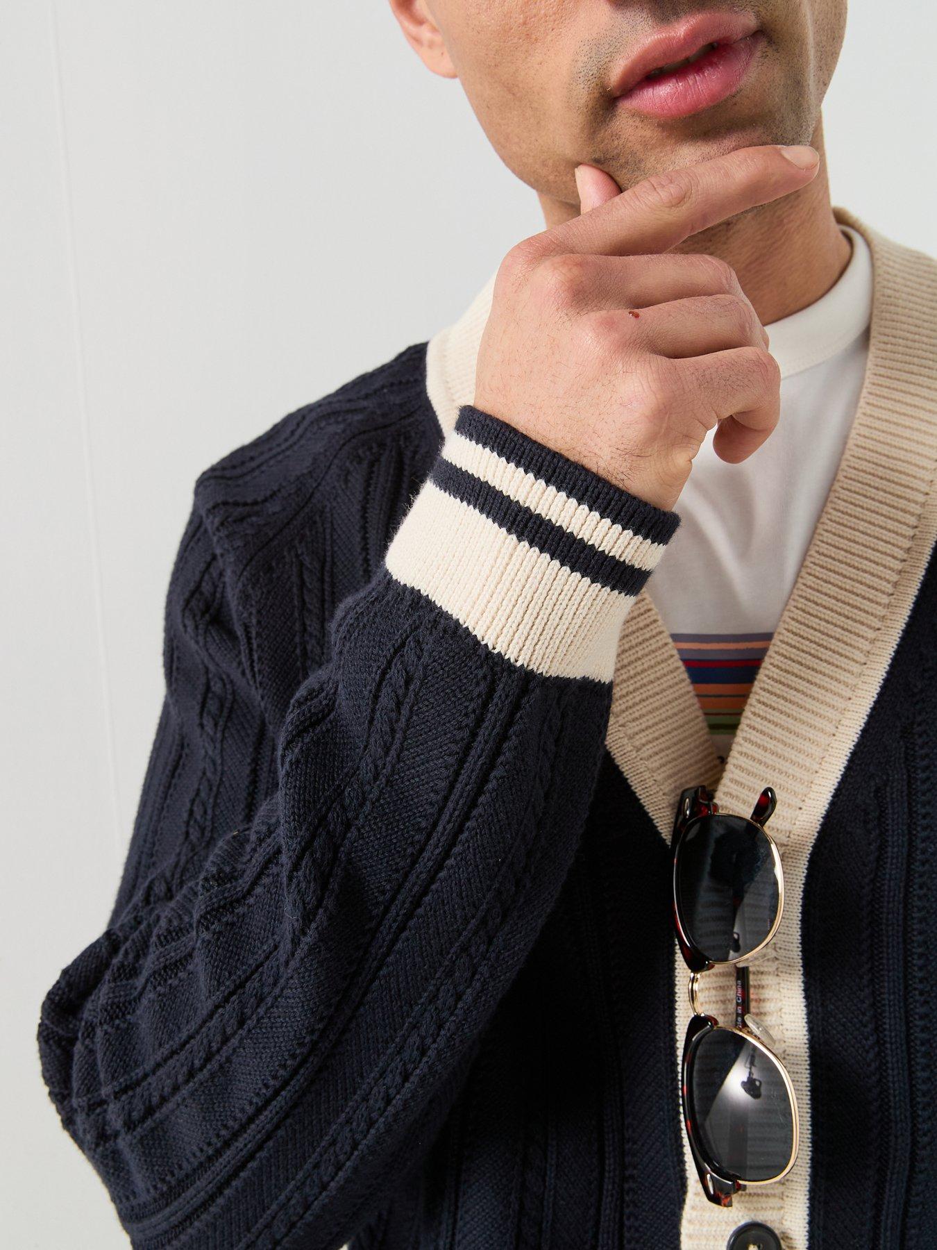 Image 6 of 6 of PS PAUL SMITH Button Through Knitted Cardigan - Navy