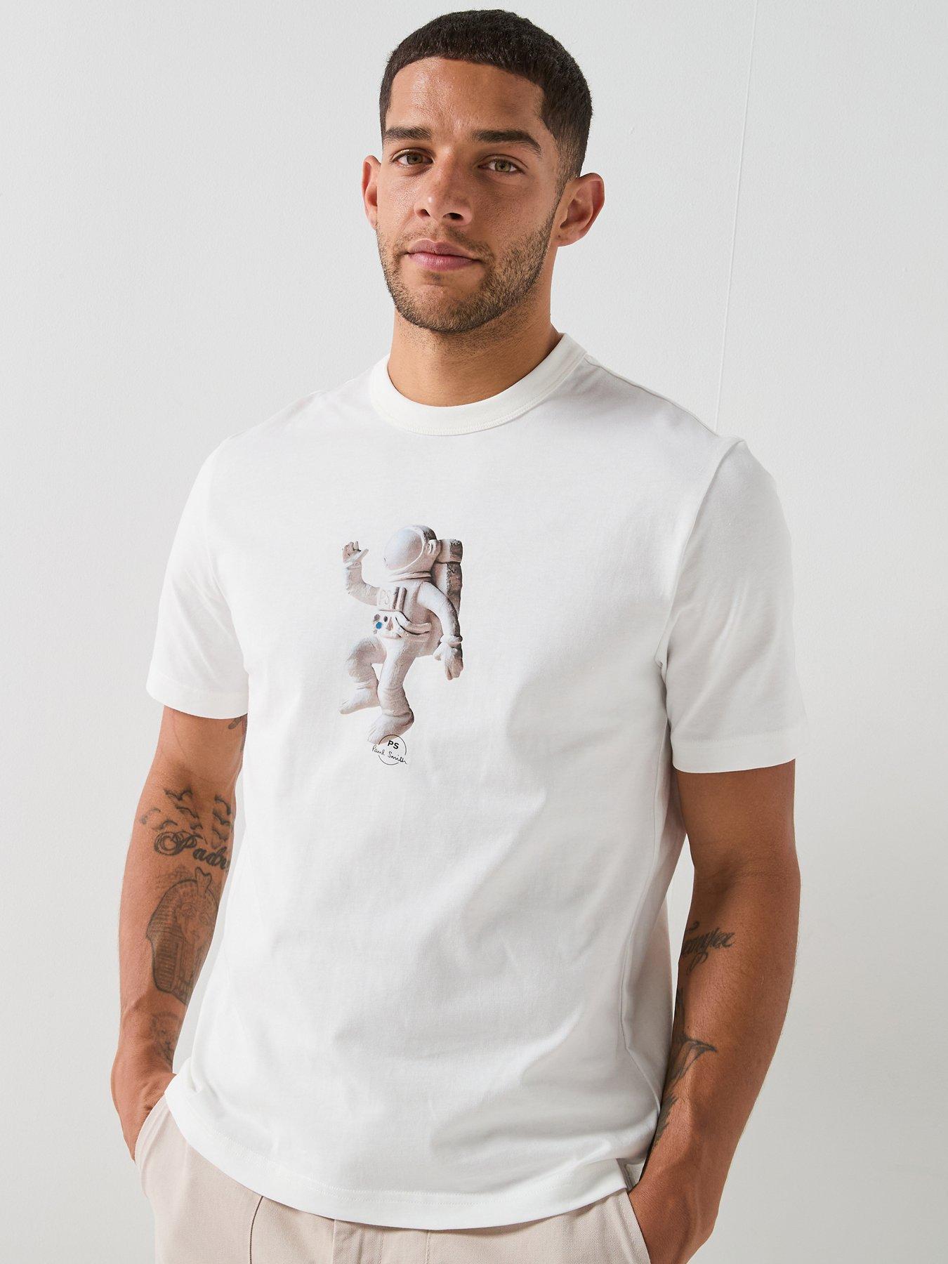 PS PAUL SMITH Regular Fit Astronaut Grapic T-Shirt - White