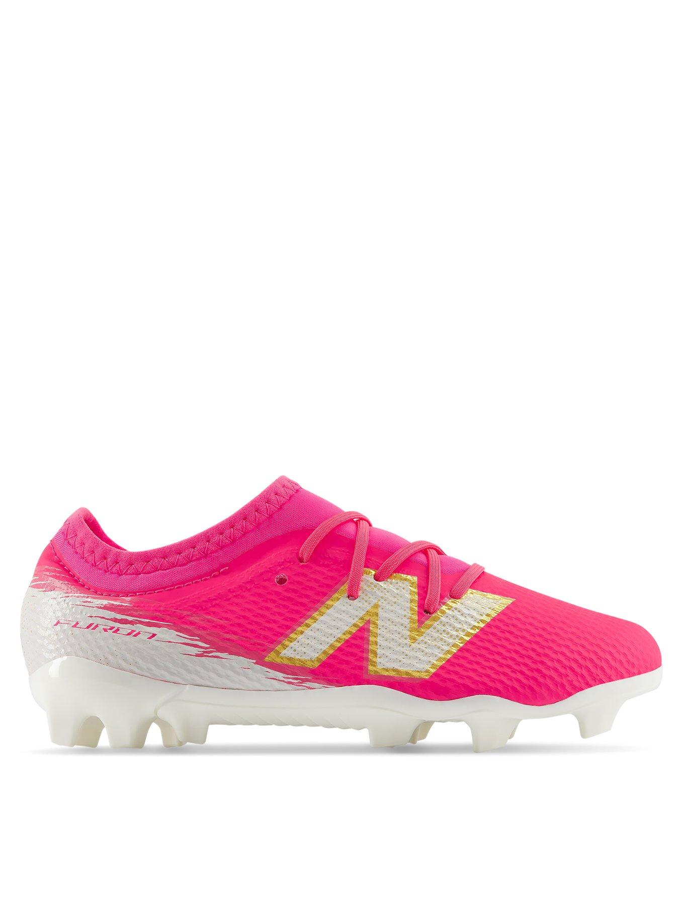 New Balance Junior Furon Academy Firm Ground Football Boots - Pink