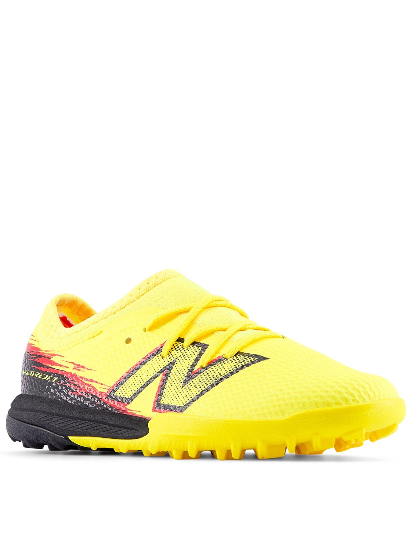 New Balance Junior Furon Elite TF V8 Football Boots - Black/Yellow