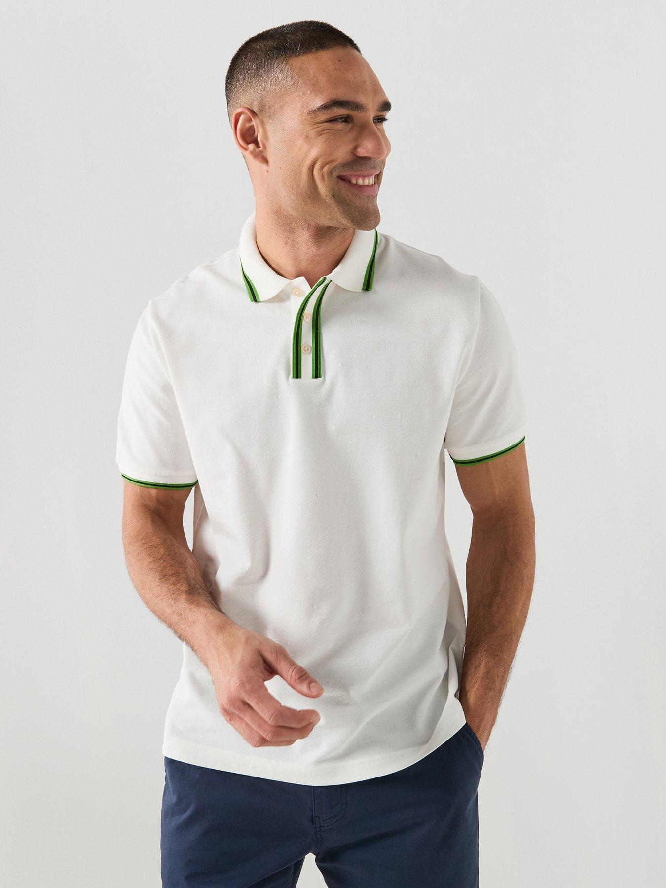 Ps Paul Smith Regular Fit Tipped Placket Polo Shirt - White